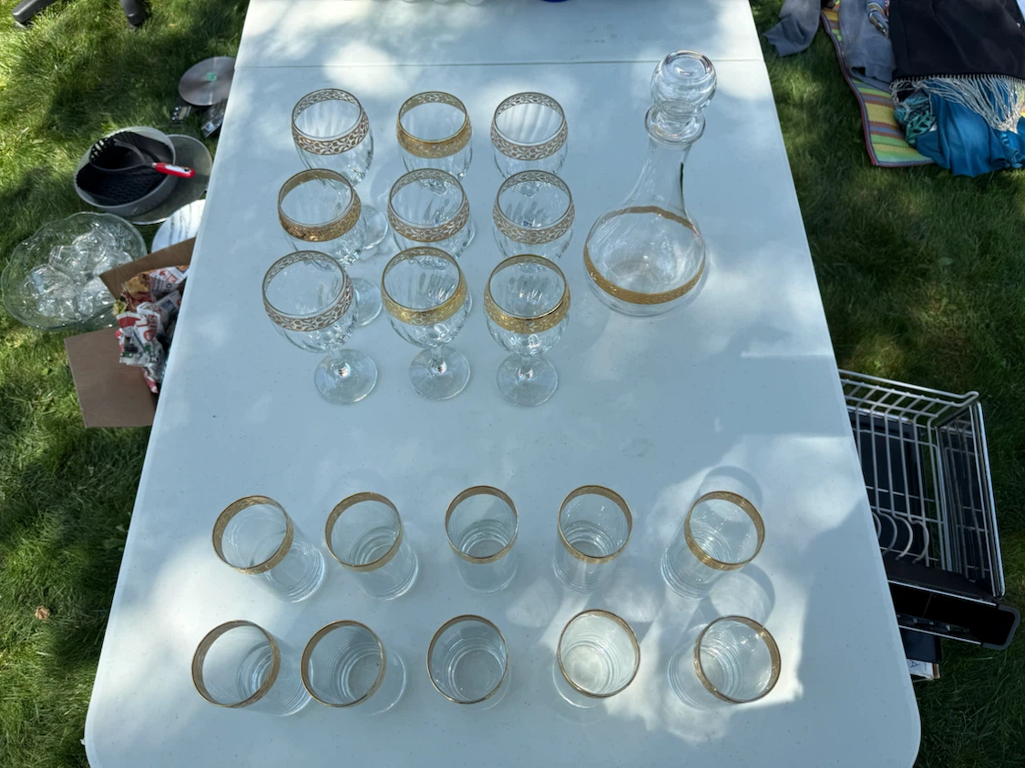 Vintage Crystal Decanter and Glasses Set - photo 4
