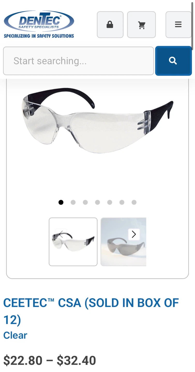 Dentec Ceetec Safety Glasses Clear