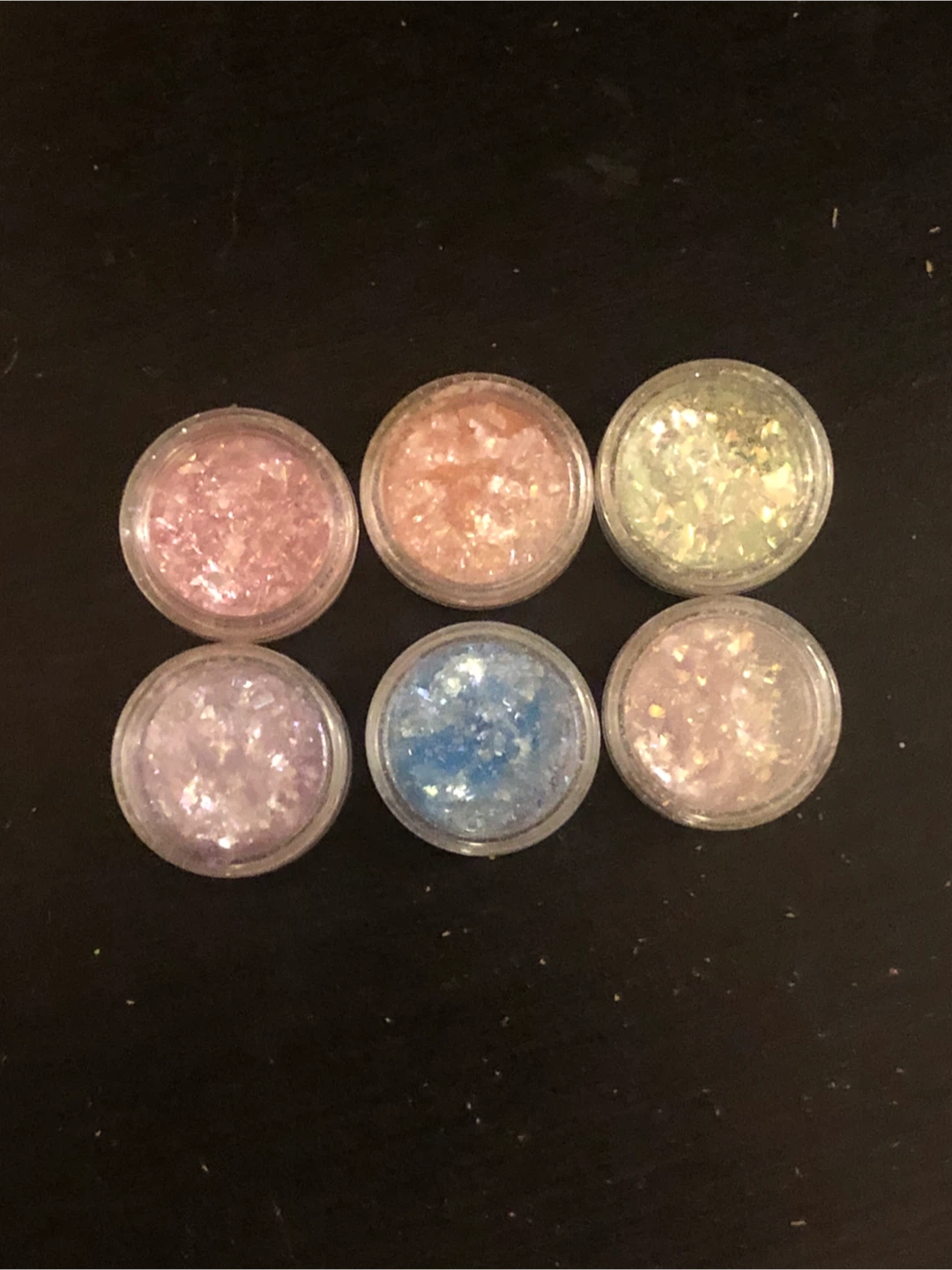 Set of 6 Iridescent Nail Glitter Pots🏈