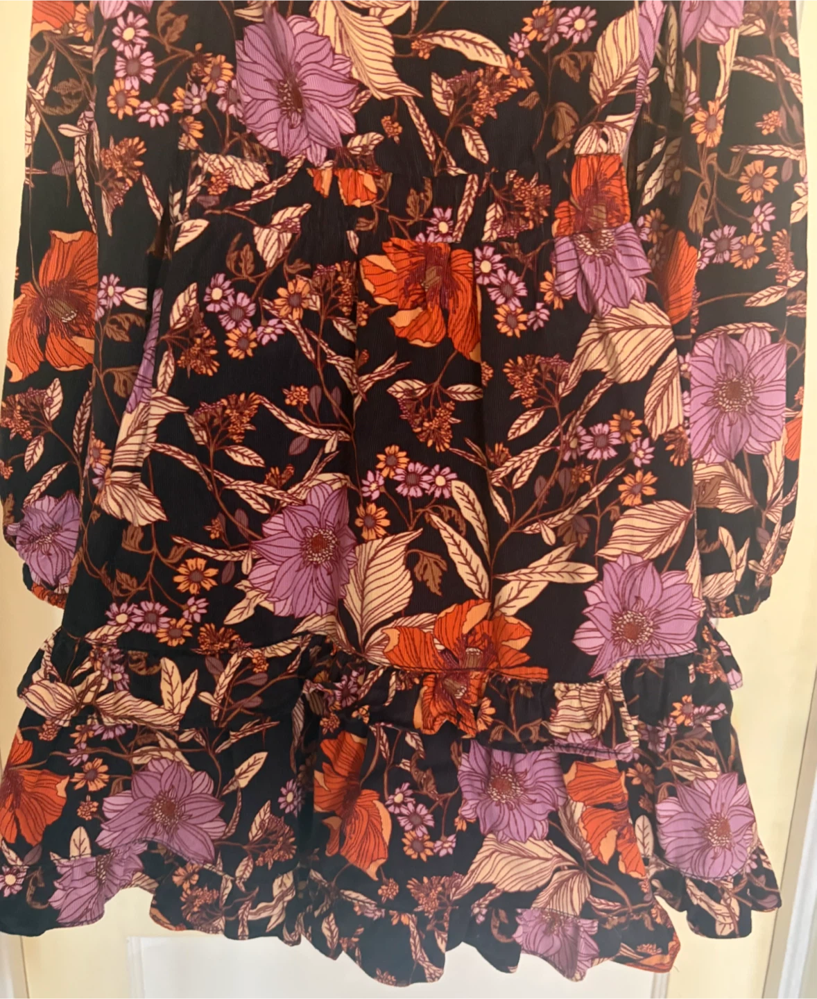 Pilcro Floral V-Neck Long Sleeve Tiered Dress - photo 3
