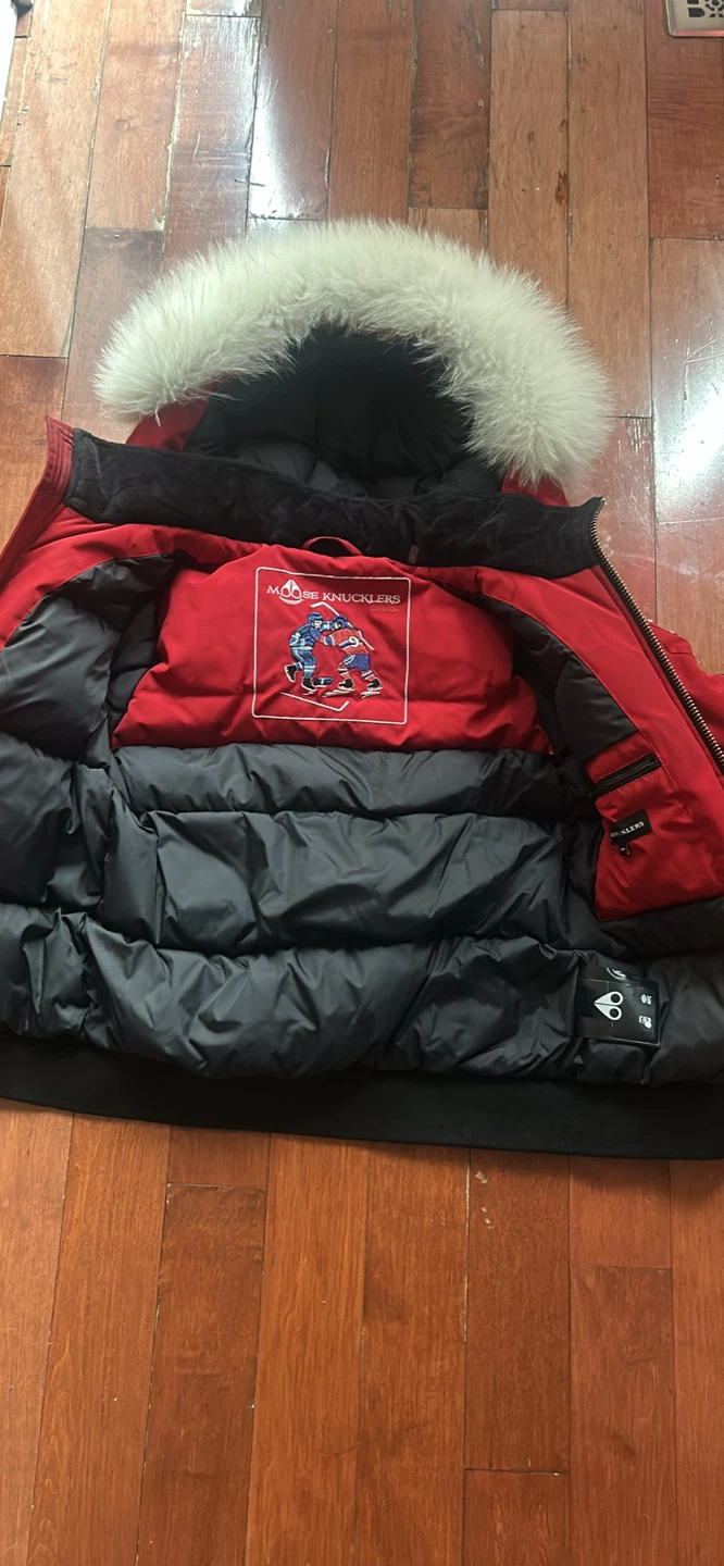 Moose Knuckles Red Down Jacket