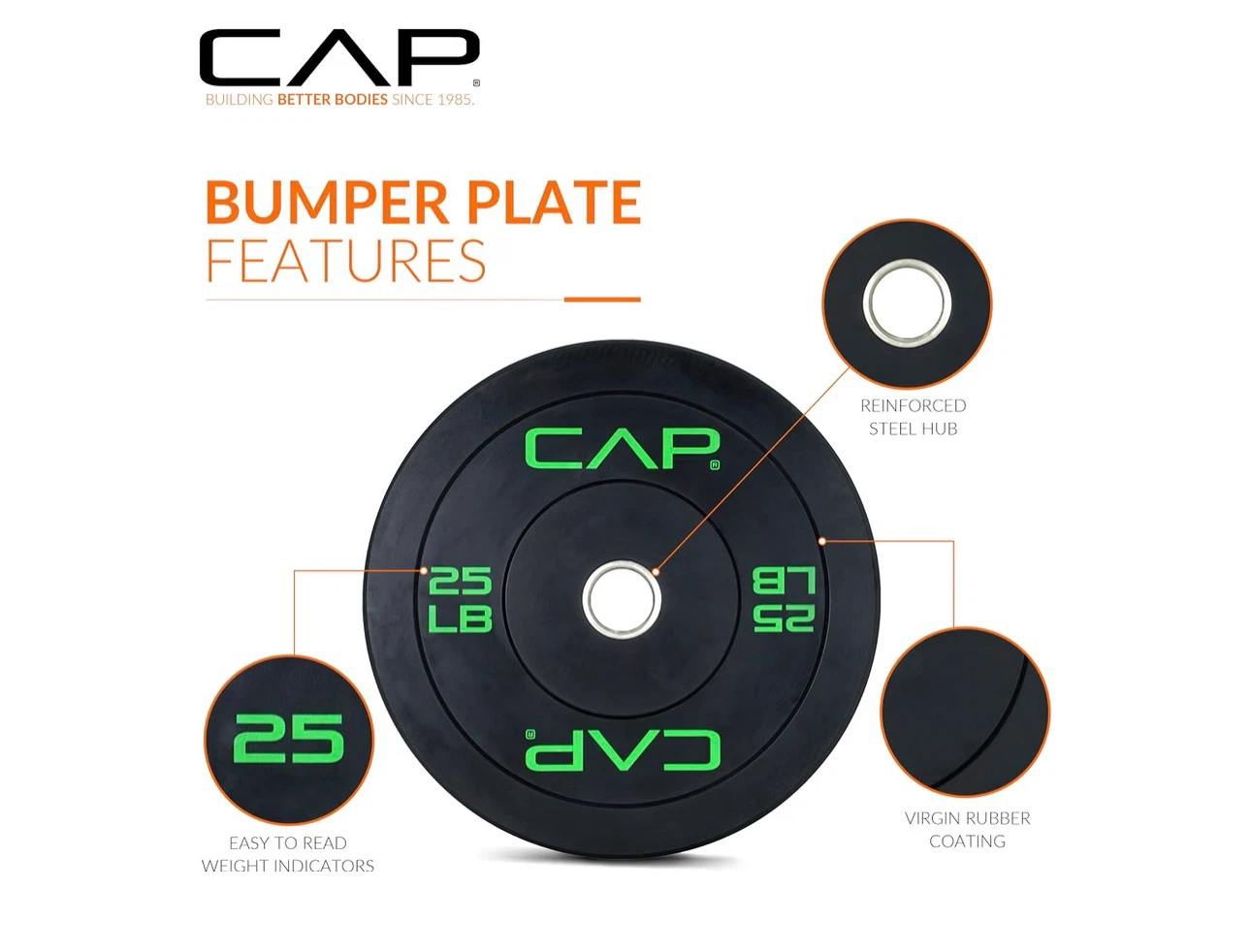 CAP Olympic Bumper Plate Weight Set - photo 2