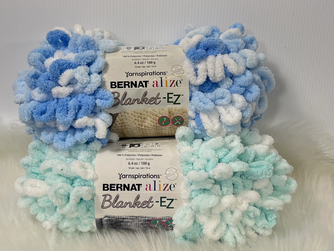 Bernat Alize Blanket-EZ Loop Yarn - Brand New (2 Skeins)