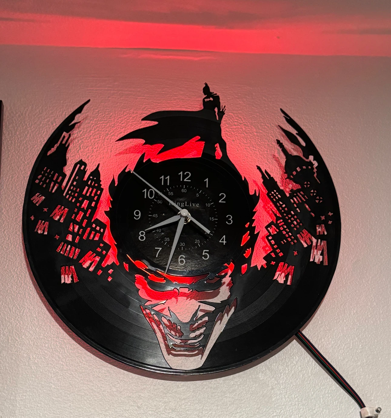 Batman and Joker Vinyl Record Wall Clock