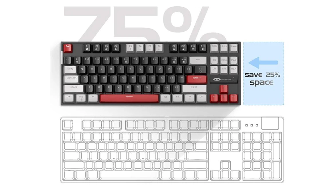 MageGee MK-STAR 87-Key Mechanical Keyboard + Extra Keycaps - photo 3