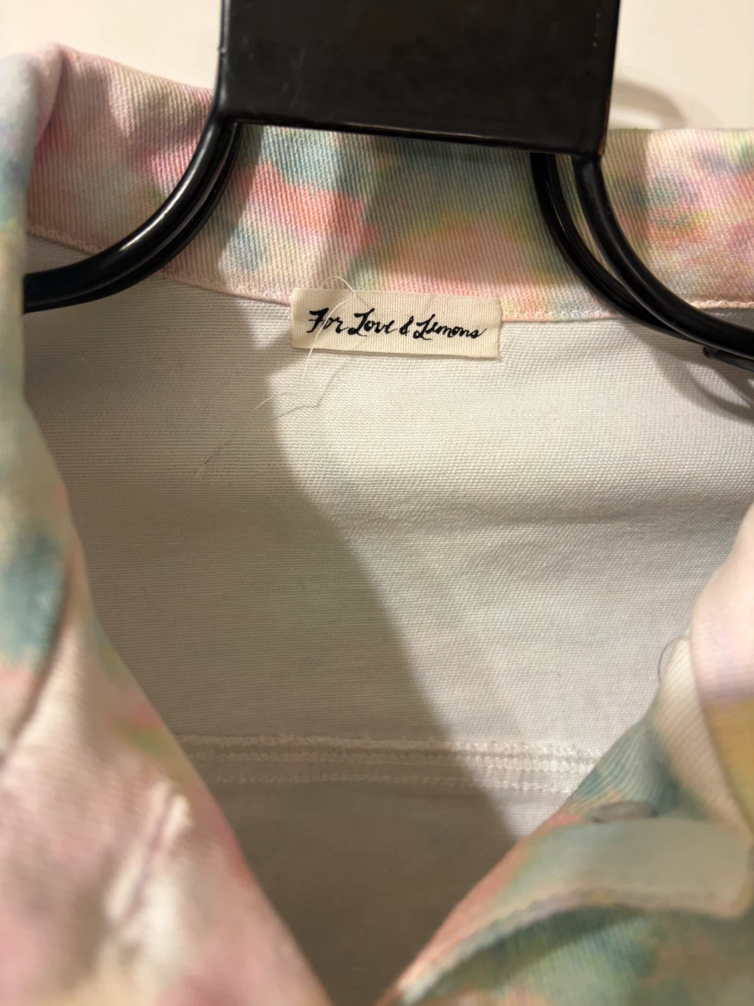 For Love & Lemons Pastel Tie-Dye Crop Jacket - photo 5