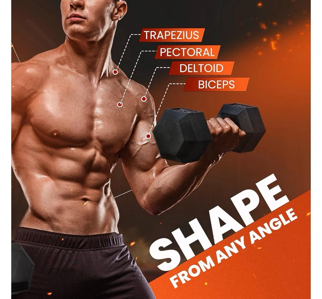 Yes4All 10lb Hex Dumbbell - photo 4