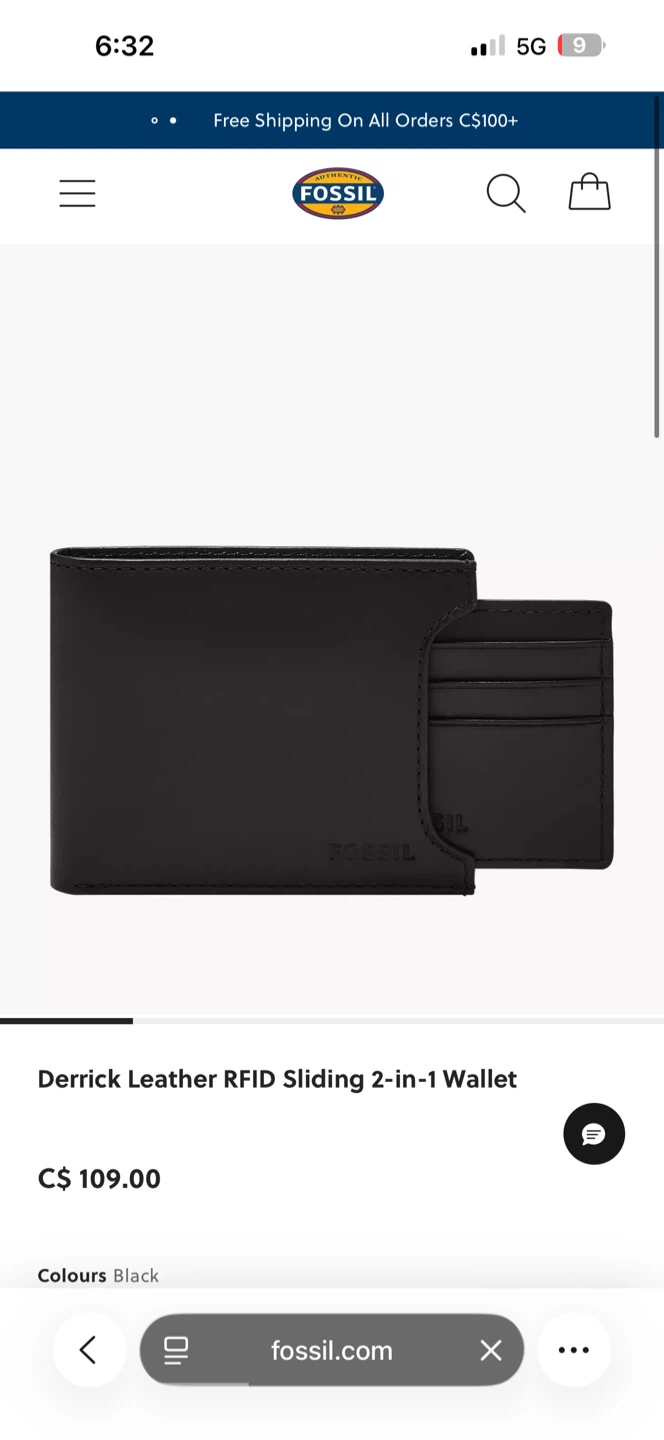 Fossil Derrick Leather RFID Sliding 2-in-1 Wallet - photo 2
