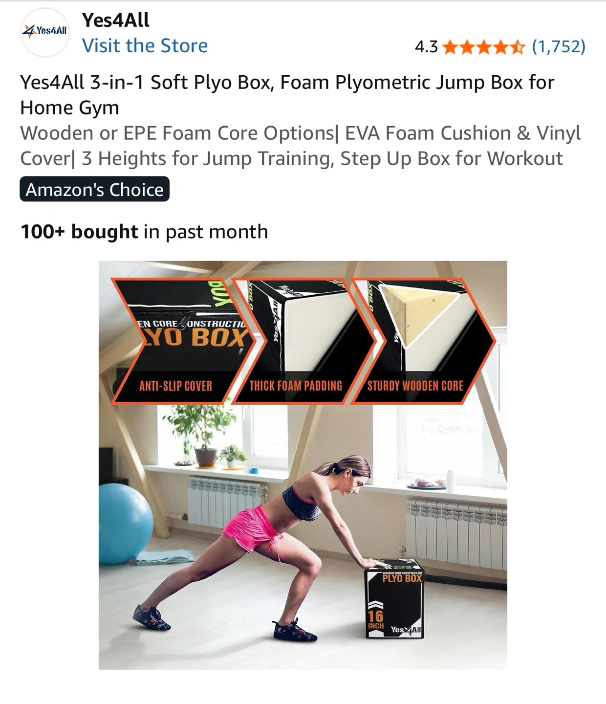 Yes4All 3-in-1 Soft Plyometric Jump Box - photo 2