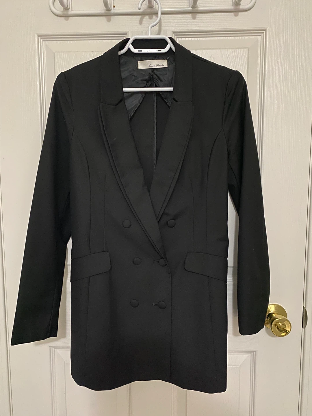 🏈 Black Double-Breasted Blazer