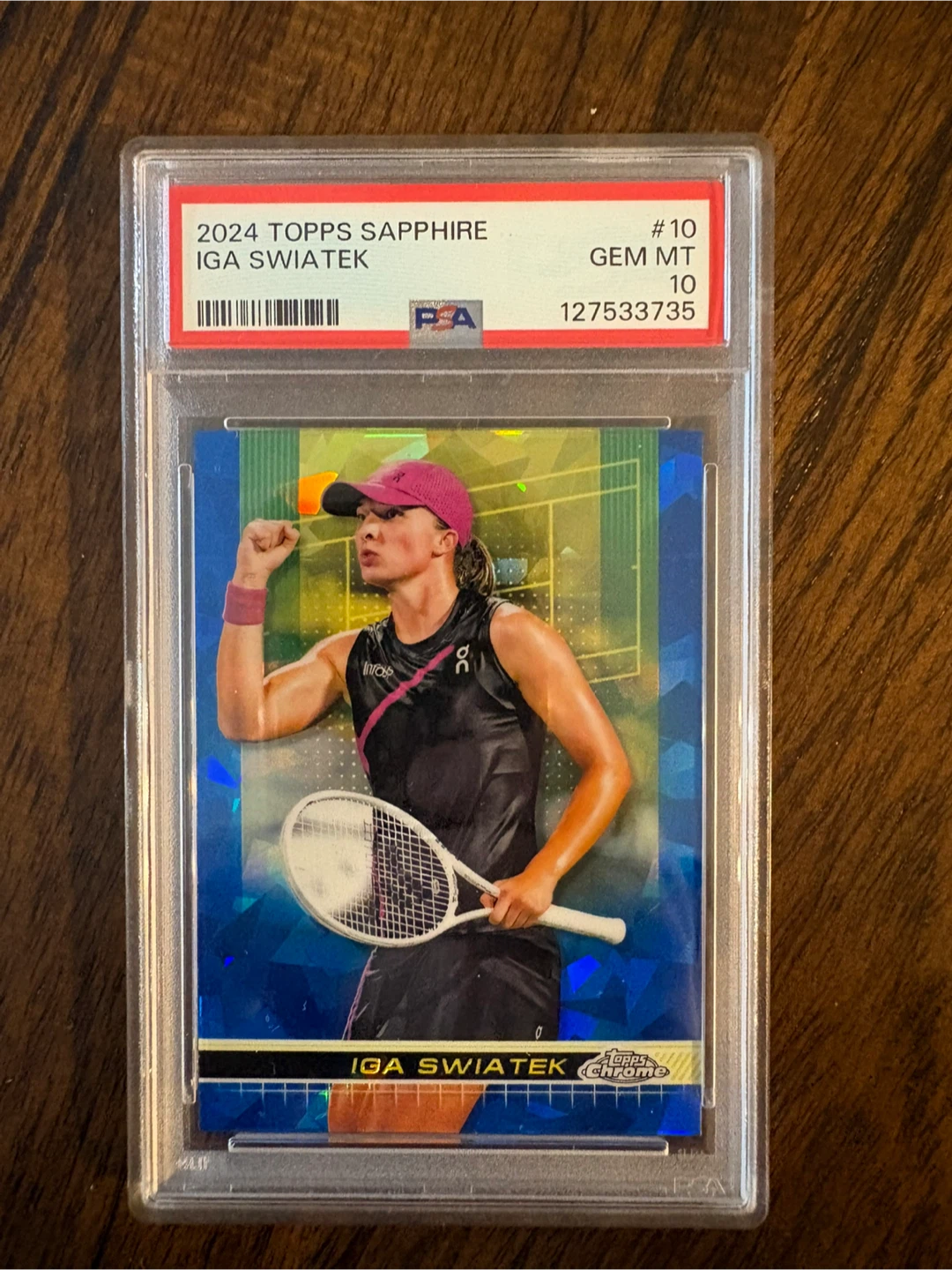 2024 Topps Chrome Sapphire Iga Swiatek #10 PSA 10 GEM MINT