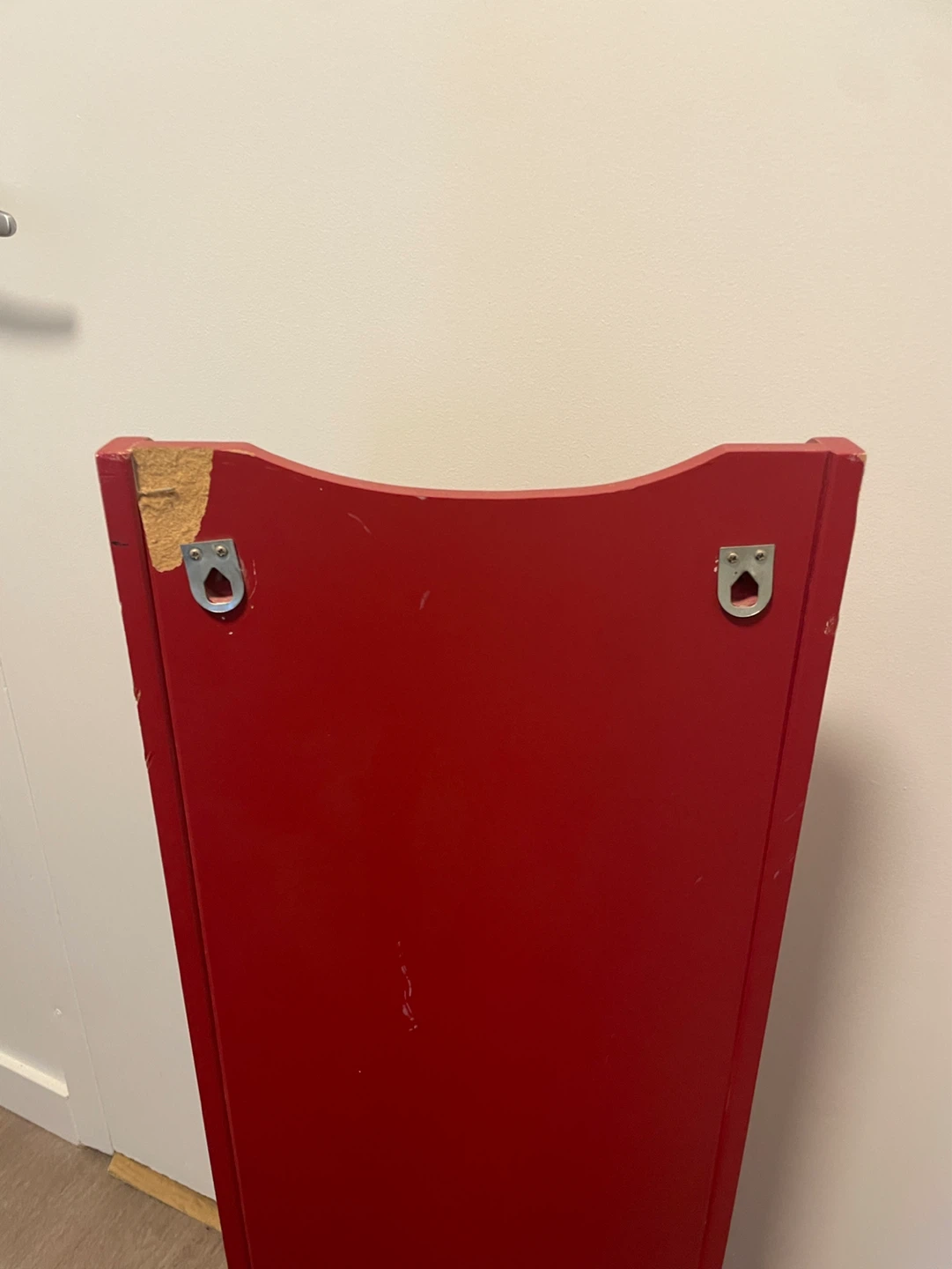 Red wall-mounted tiered storage organizer - photo 3
