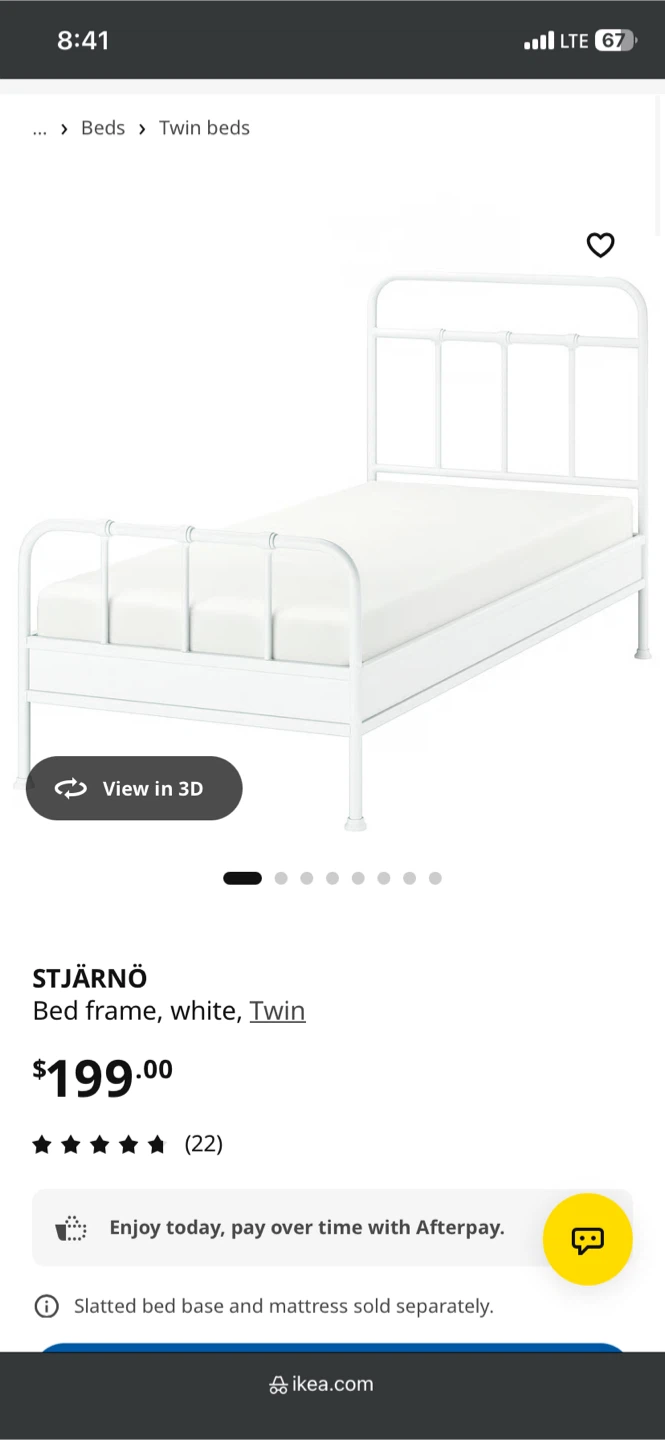 IKEA STJÄRNÖ + LUROY (Twin bed frame + Wooden Bed Base)