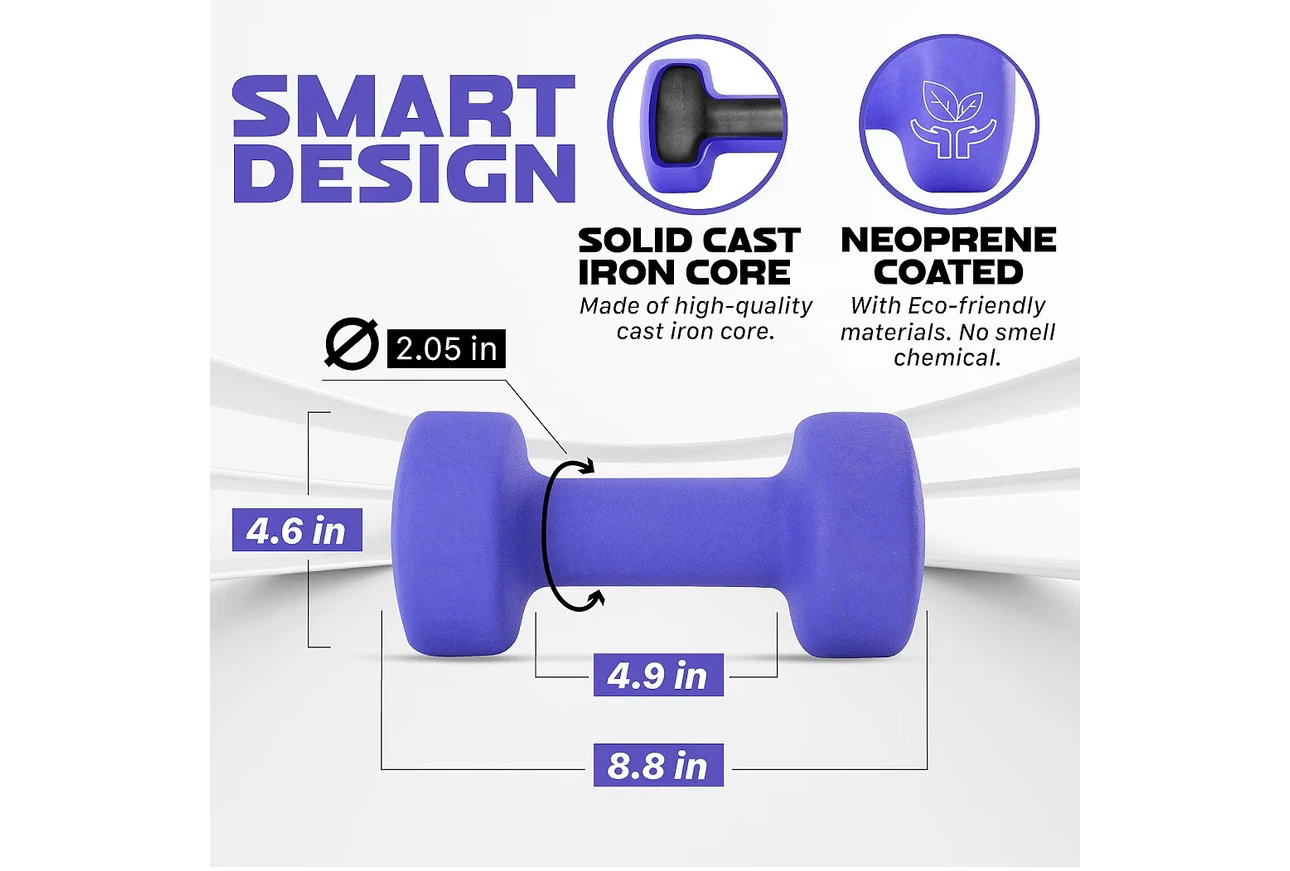 Yes4All Neoprene Coated Dumbbells 20lb - photo 2