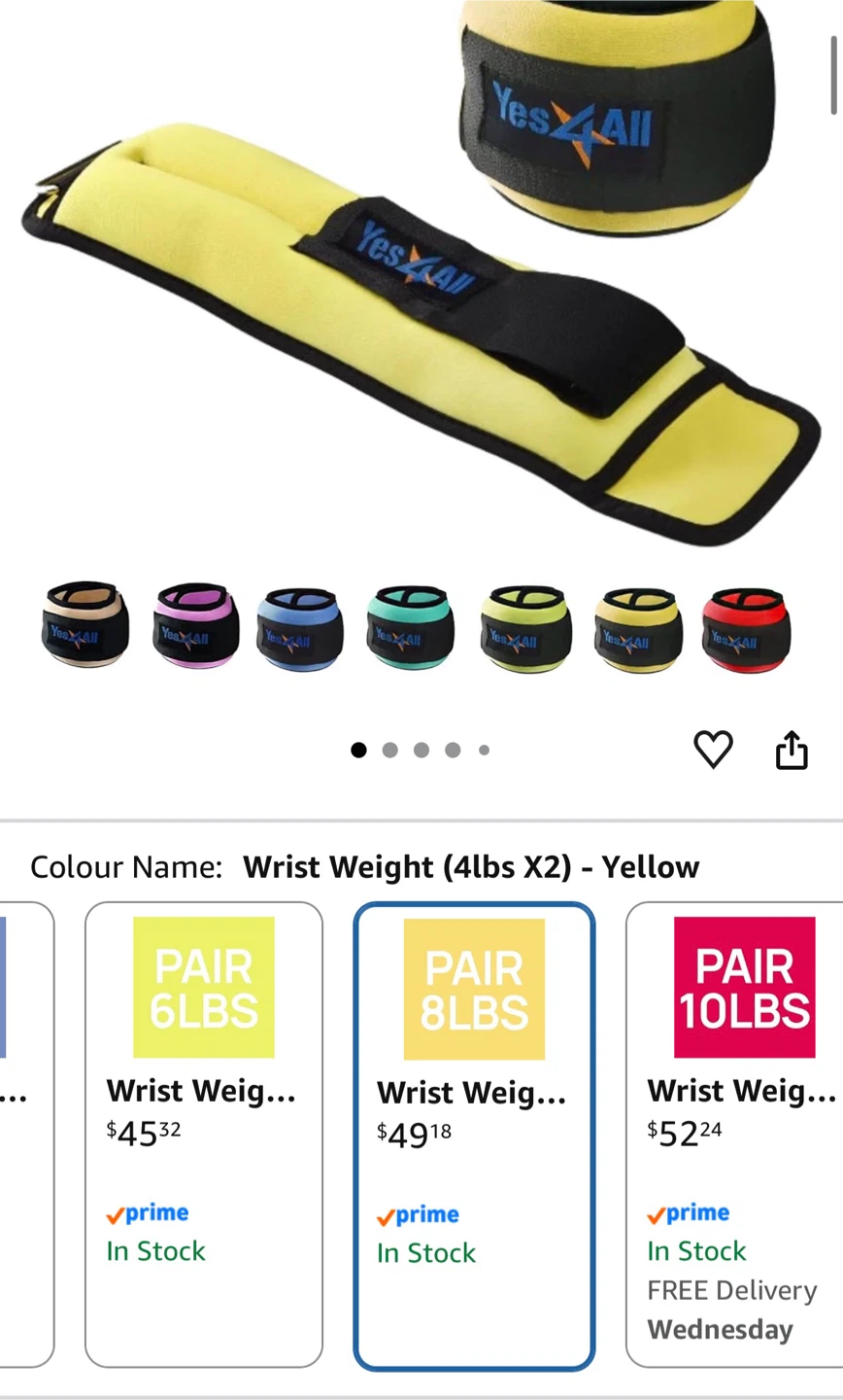 Yes4All 4lbs Wrist and Ankle Weights (Pair) - photo 5