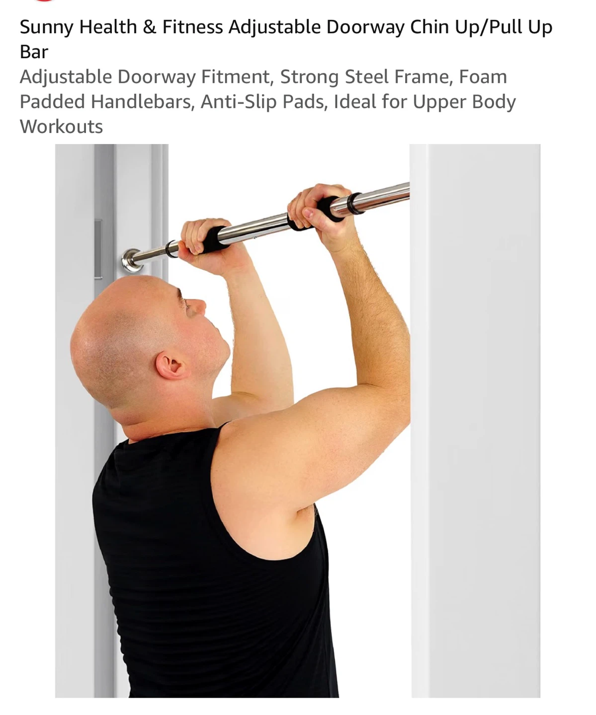 Sunny Health & Fitness Adjustable Pull Up Bar - photo 2