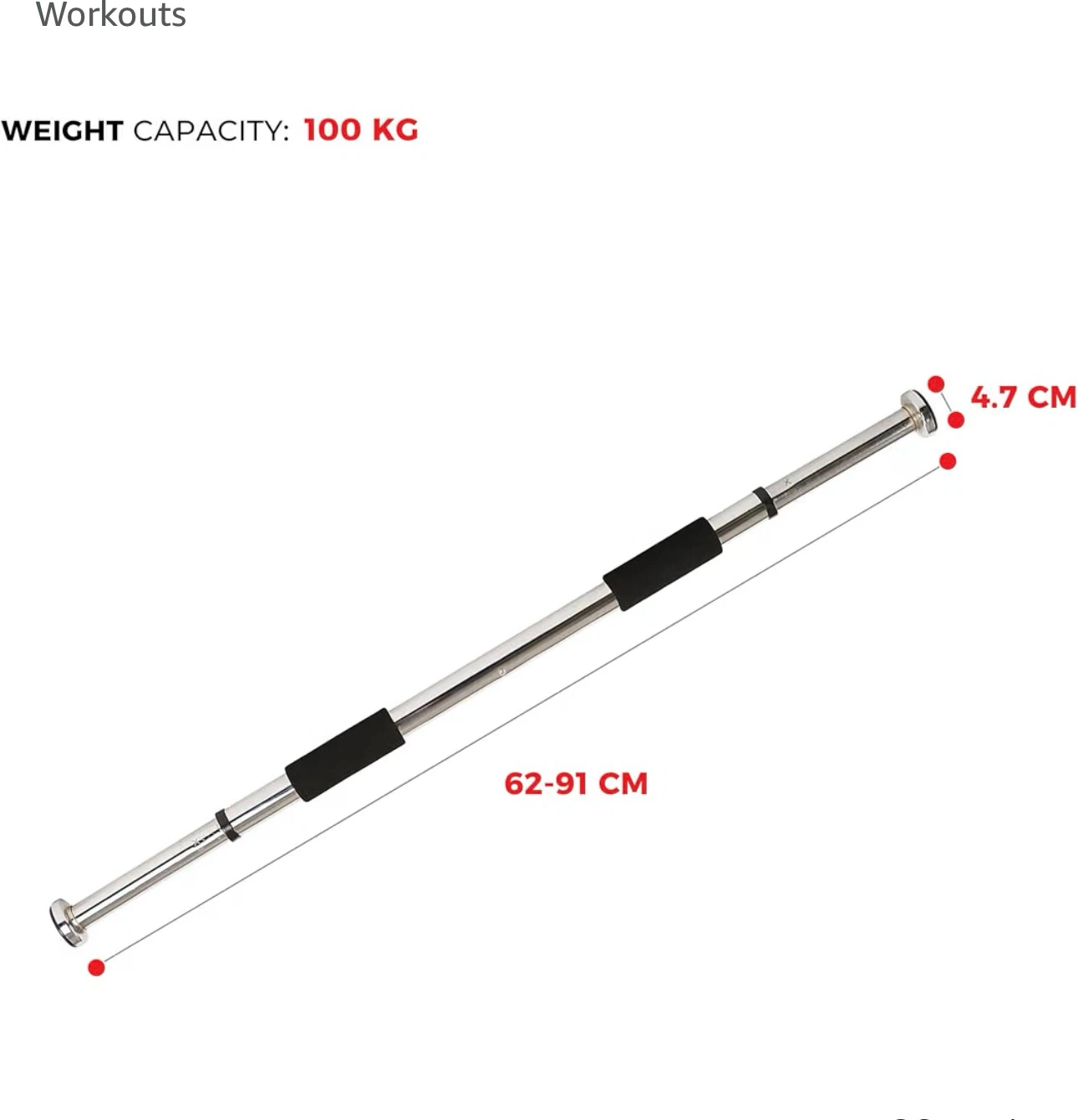 Sunny Health & Fitness Adjustable Pull Up Bar - photo 4