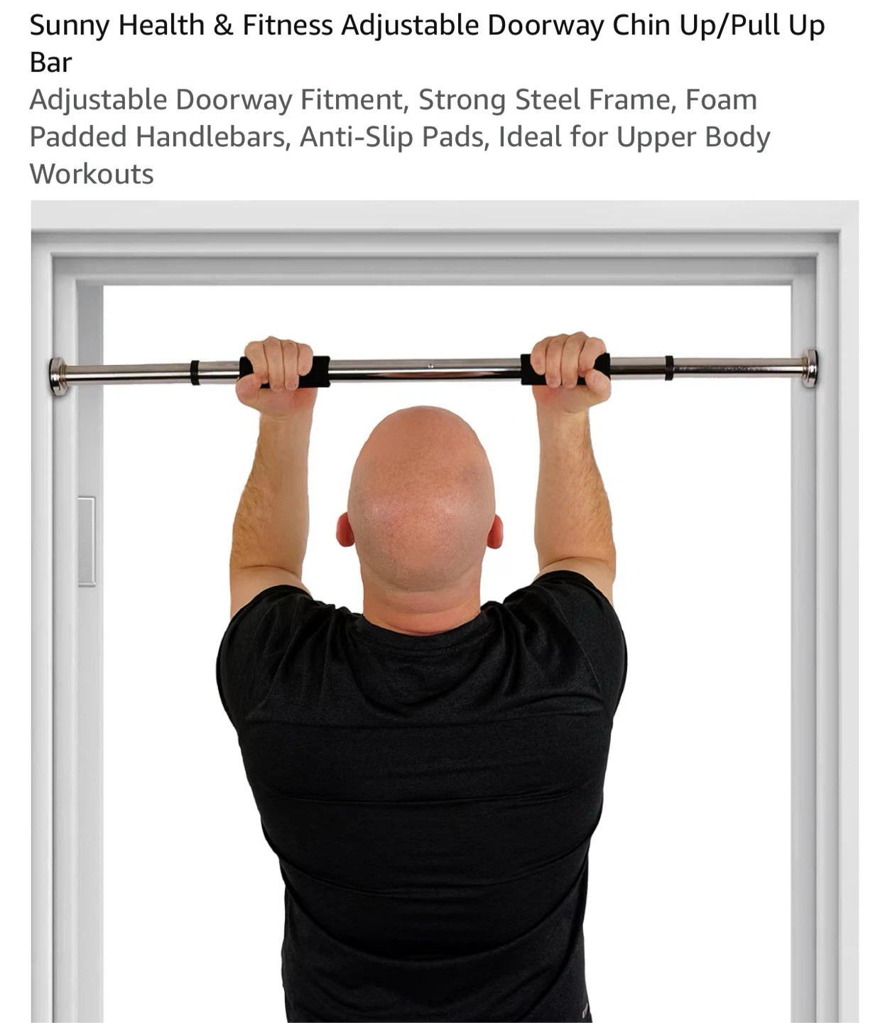 Sunny Health & Fitness Adjustable Pull Up Bar - photo 5