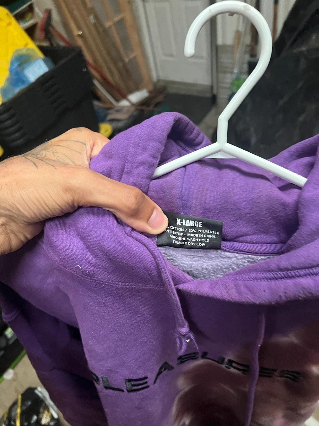 Pleasures Tie-Dye Hoodie Purple X-Large 🏈 - photo 3