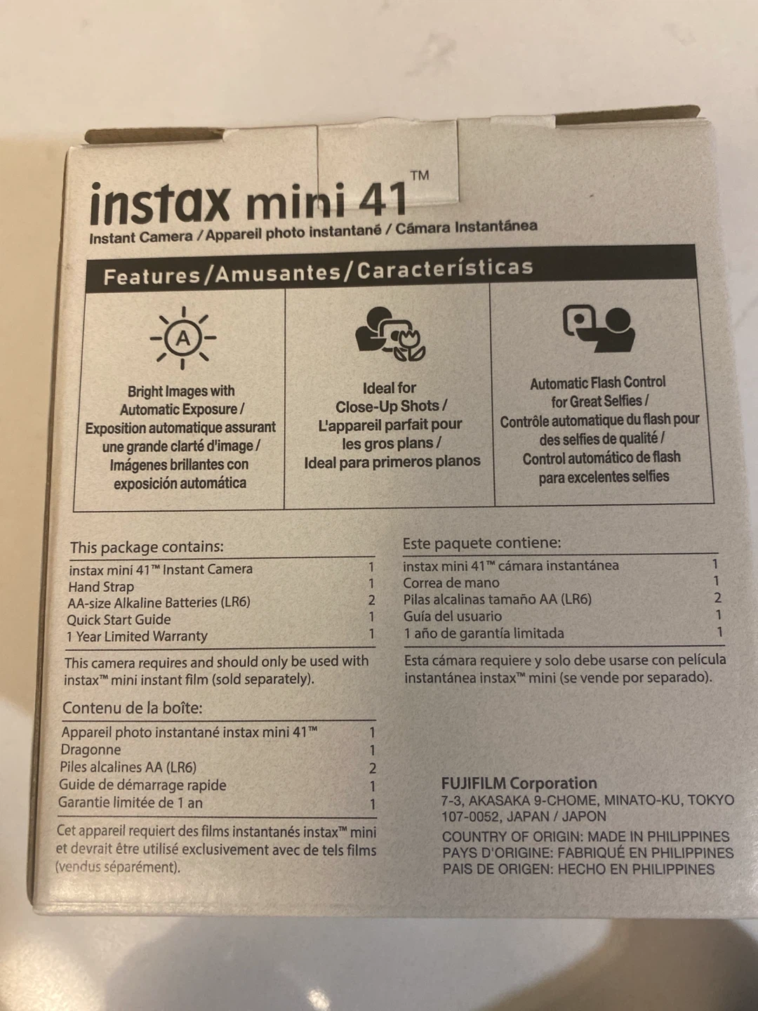 Fujifilm Instax Mini 41 Instant Camera + 2 Extra Rolls of Film - photo 2