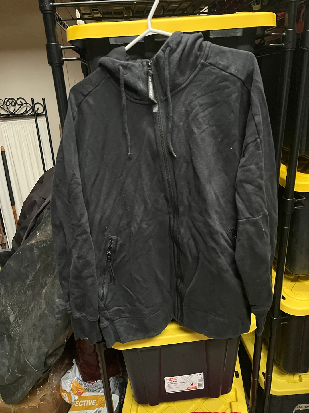 🏈C.P. Company Goggle Hood Zip Hoodie Black