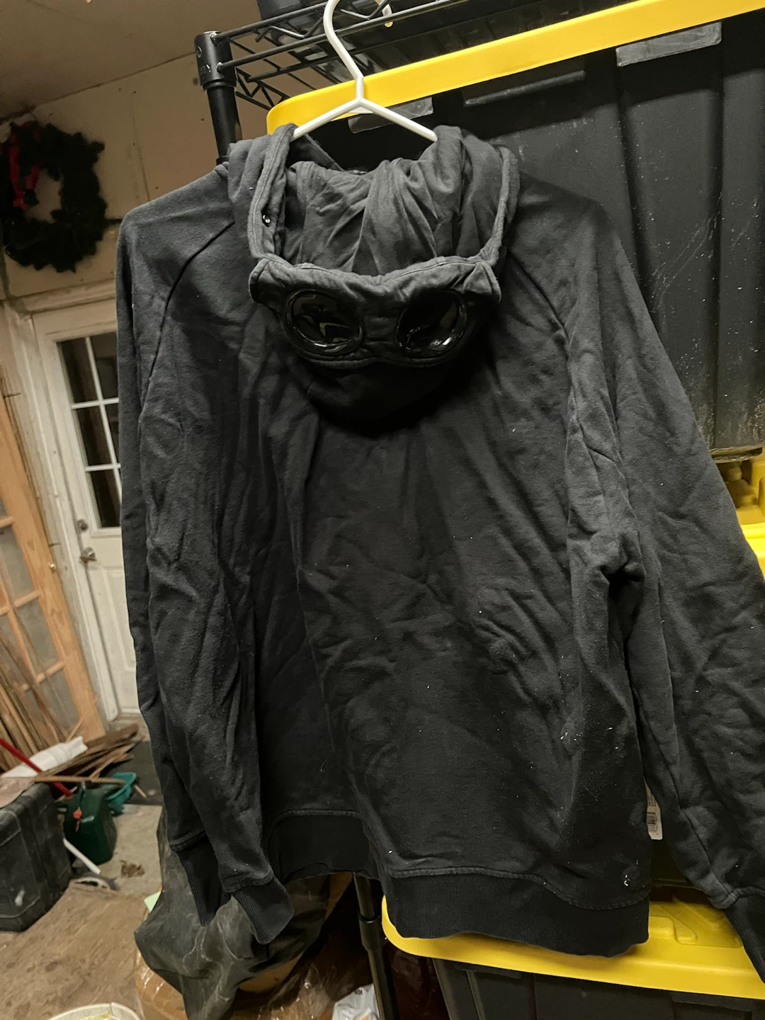 🏈C.P. Company Goggle Hood Zip Hoodie Black - photo 2