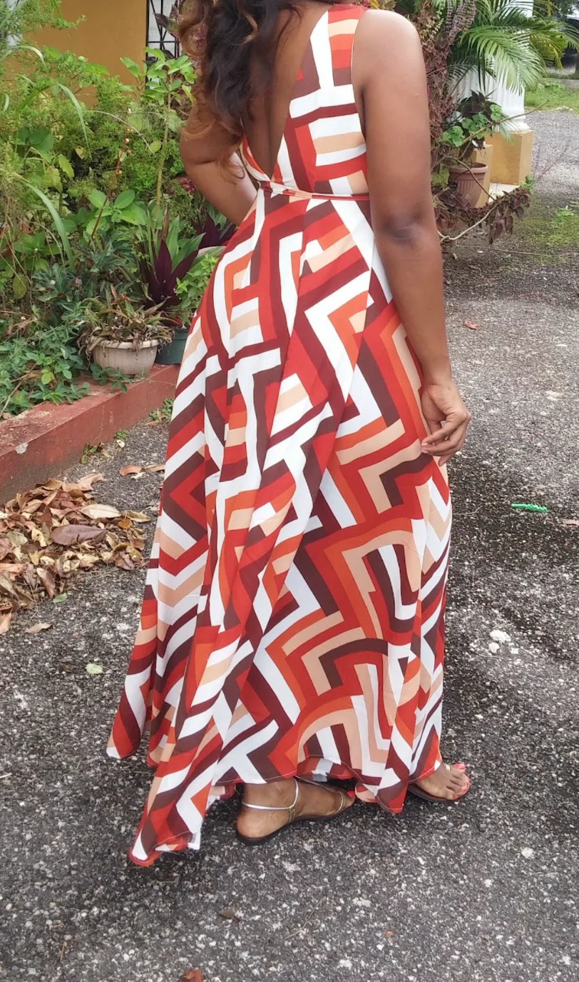 Geometric Print Maxi Wrap Dress - photo 2
