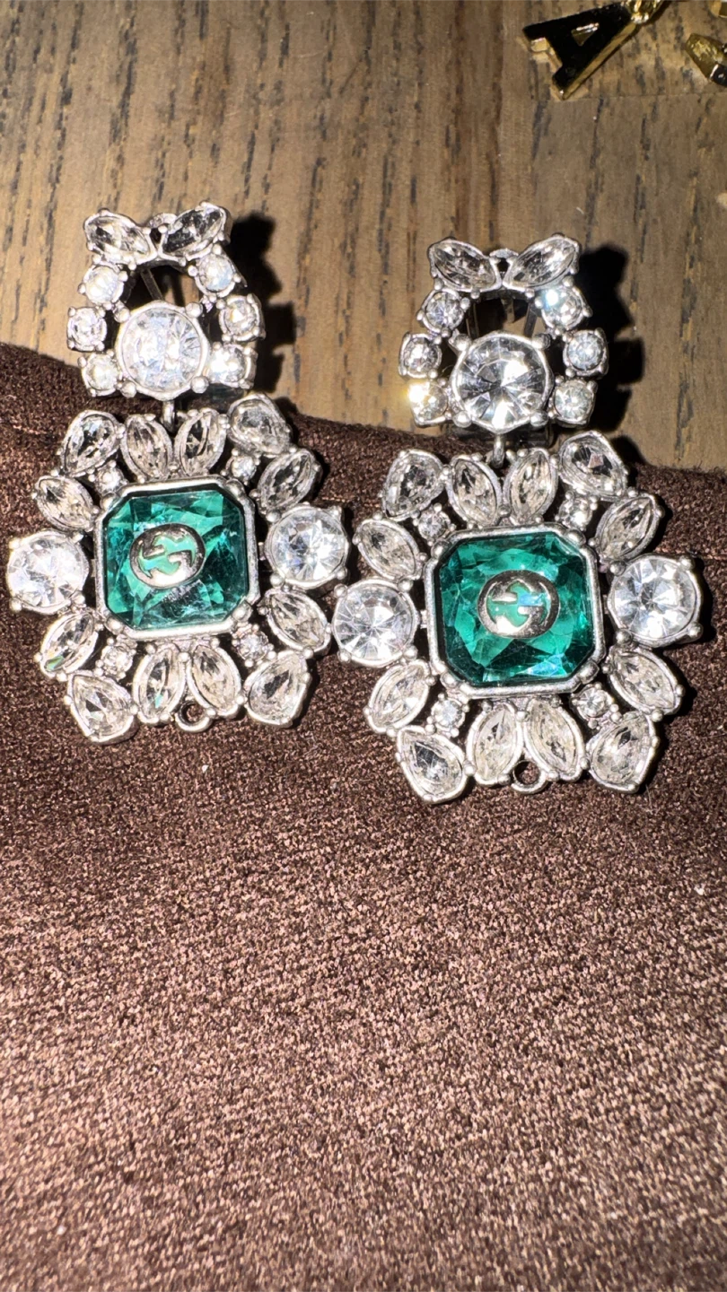 Gucci Crystal Emerald Earrings - photo 2