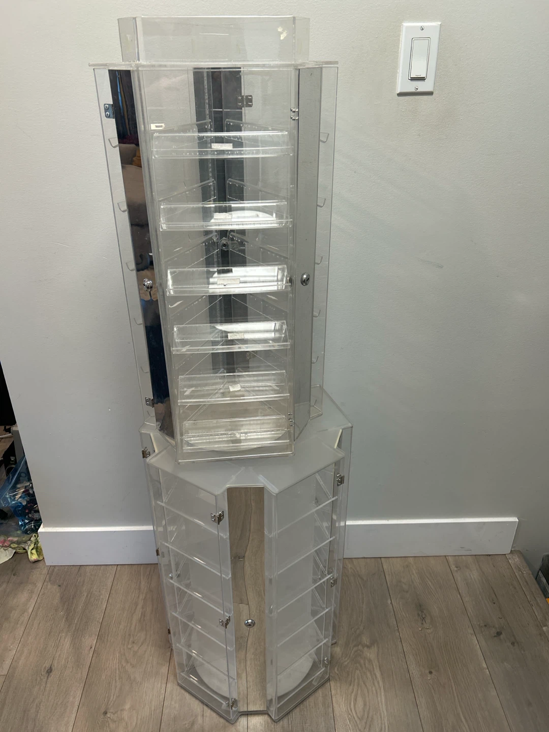 Clear Acrylic Rotating Storage organizer display