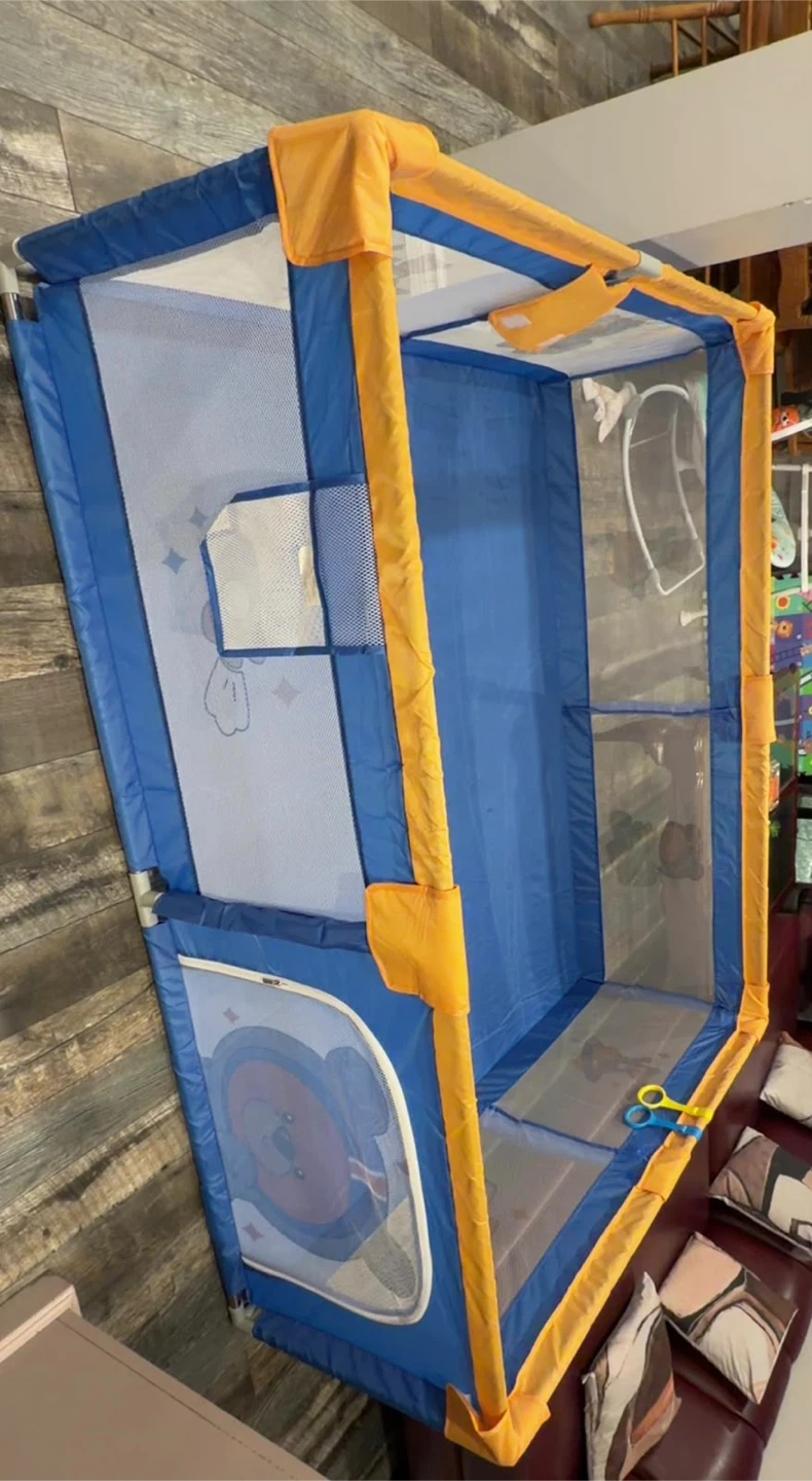Baby Playpen with Bear Design