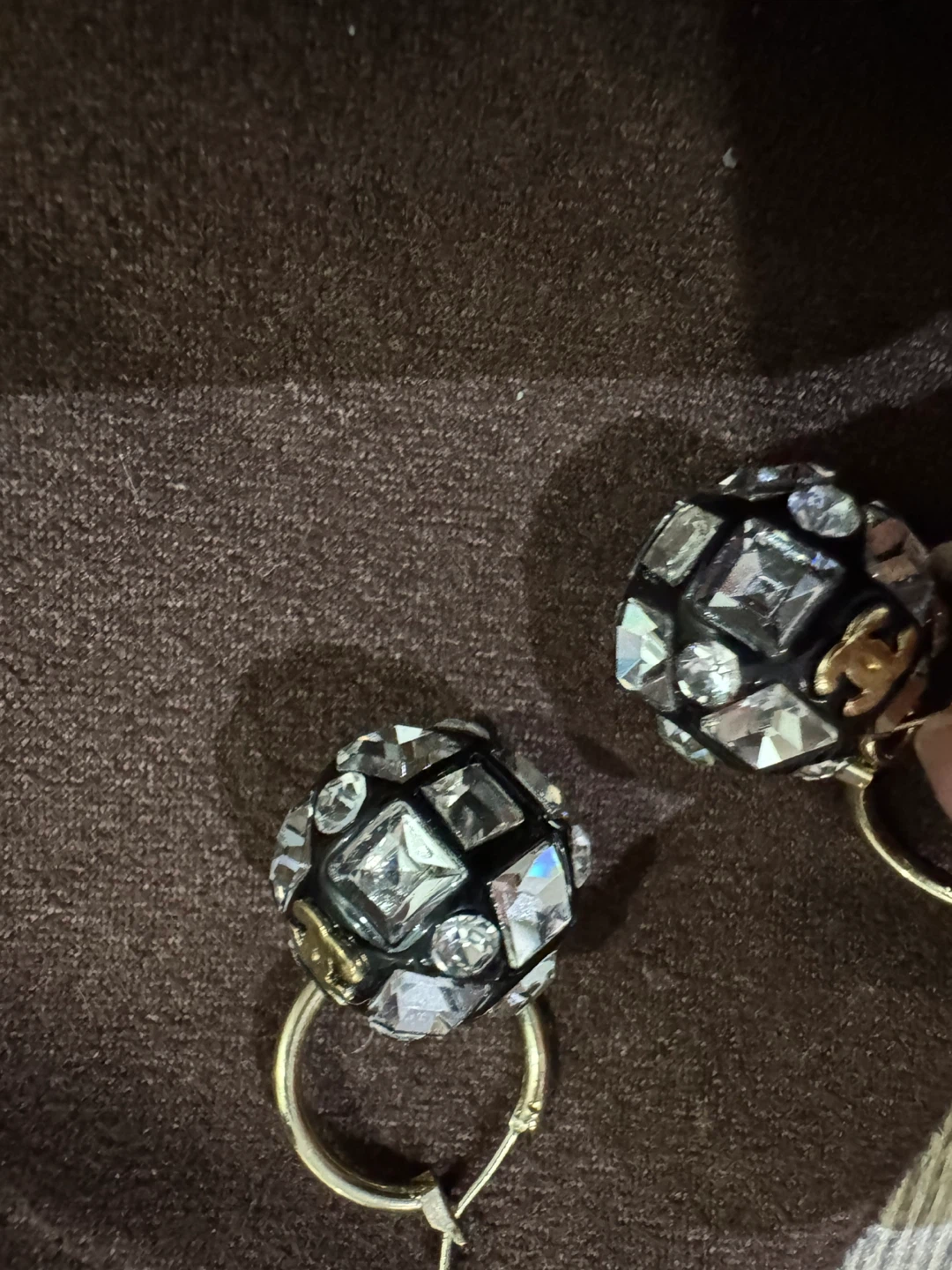 Chanel Crystal Sphere Hoop Earrings - photo 4