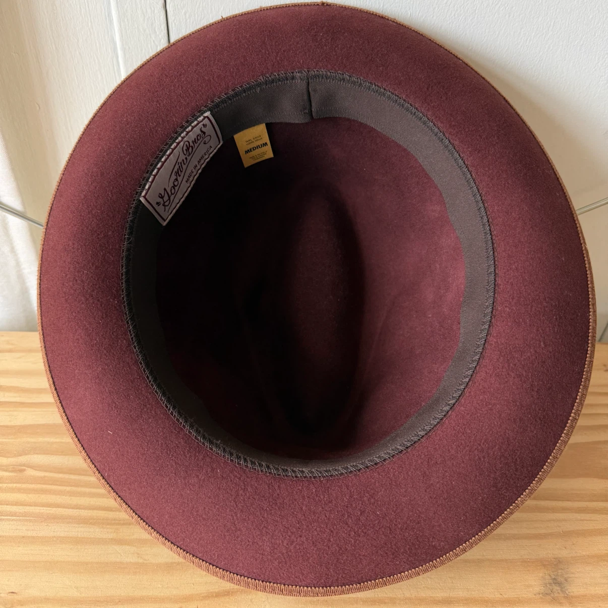 🏈Goorin Bros. Wool Fedora - Maroon - photo 4