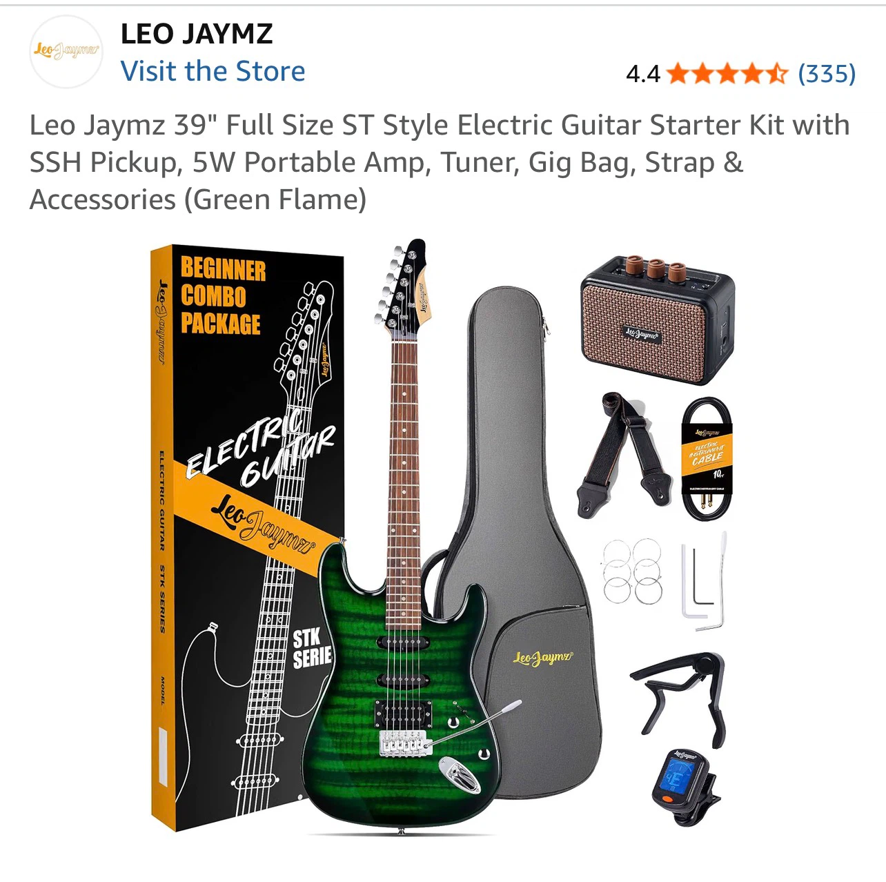 Leo Jaymz Electric Guitar Beginner Kit