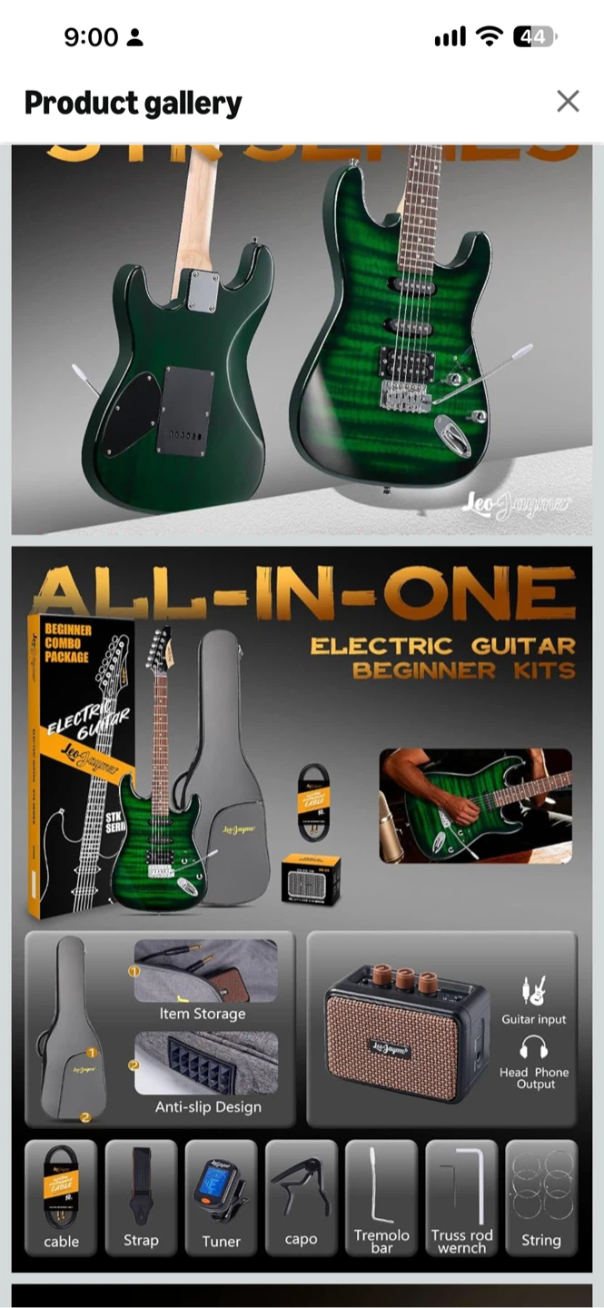 Leo Jaymz Electric Guitar Beginner Kit - photo 5