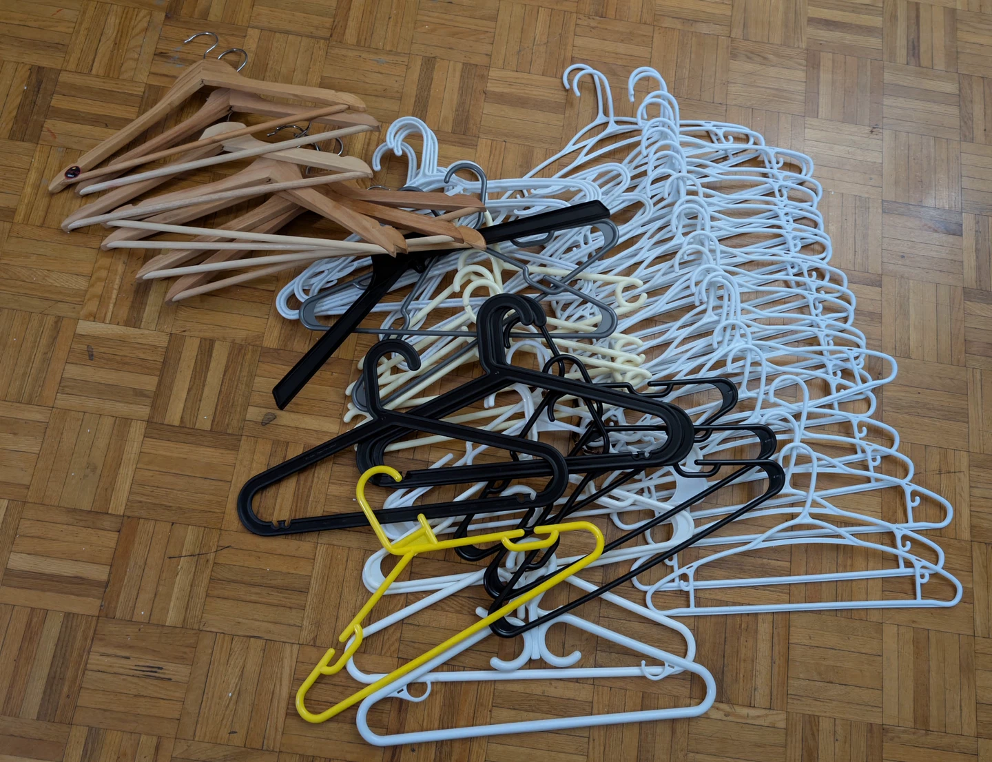 60 Assorted Clothes Hangers Mixed