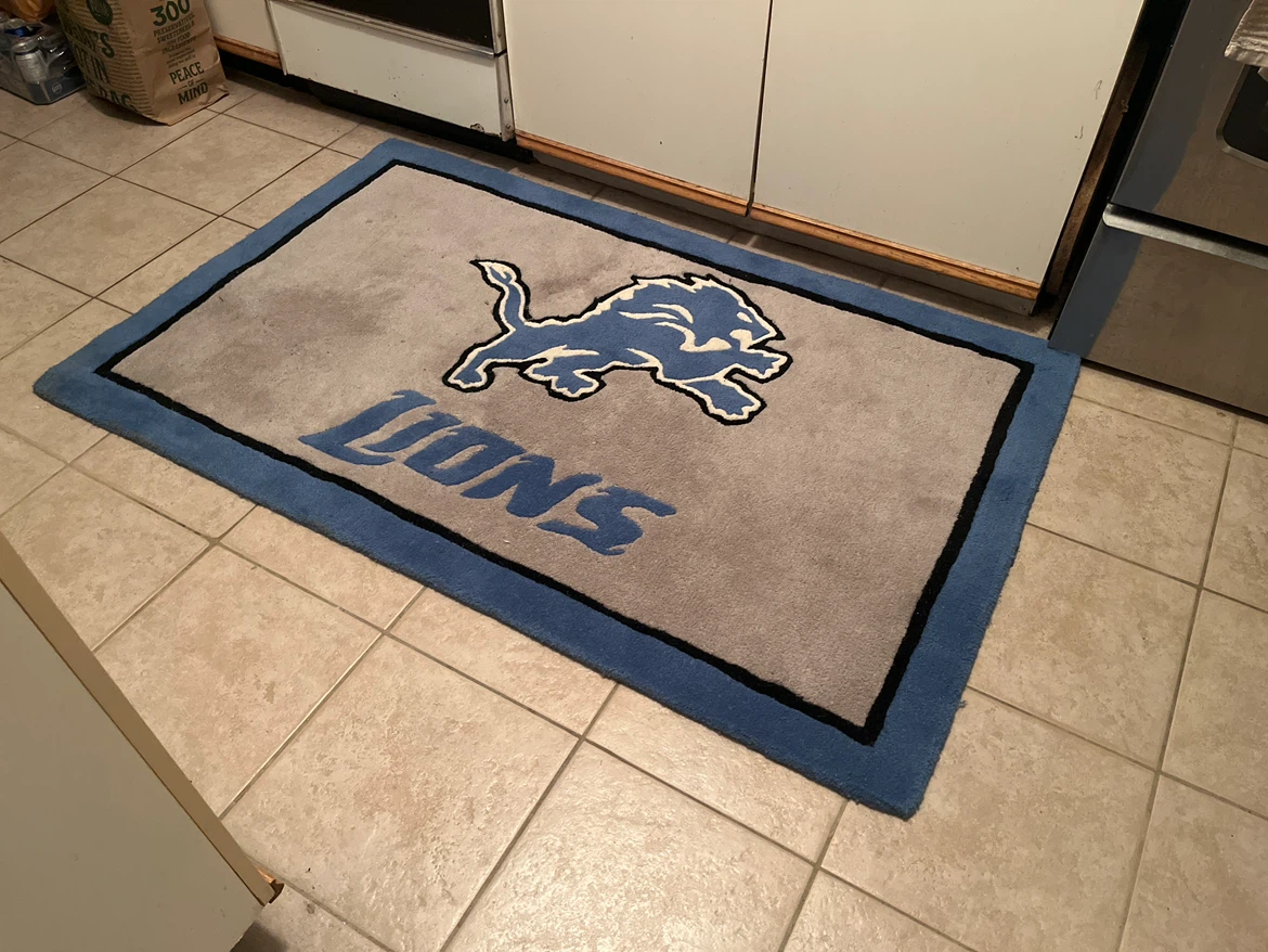 Detroit Lions 3x5 Area Rug - Heavy Premium Tufted Wool (Fanmats)