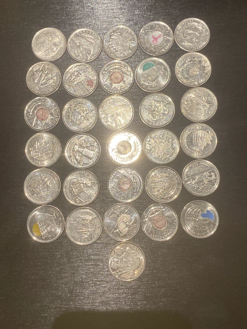 Collection of 31 Canadian Commemorative 25 Cent Coins - photo 3