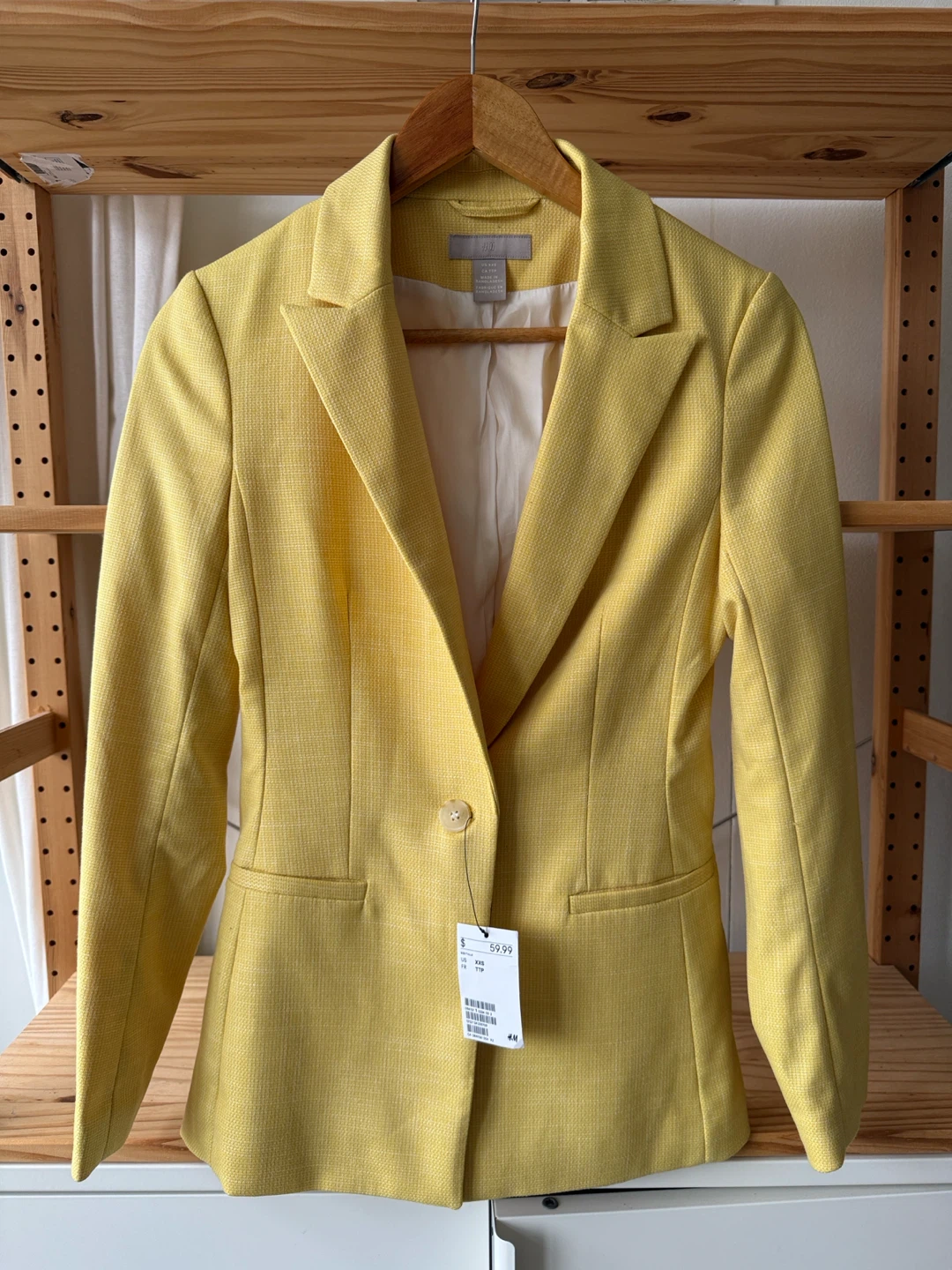H&M Yellow Blazer, Size XXS 🏈