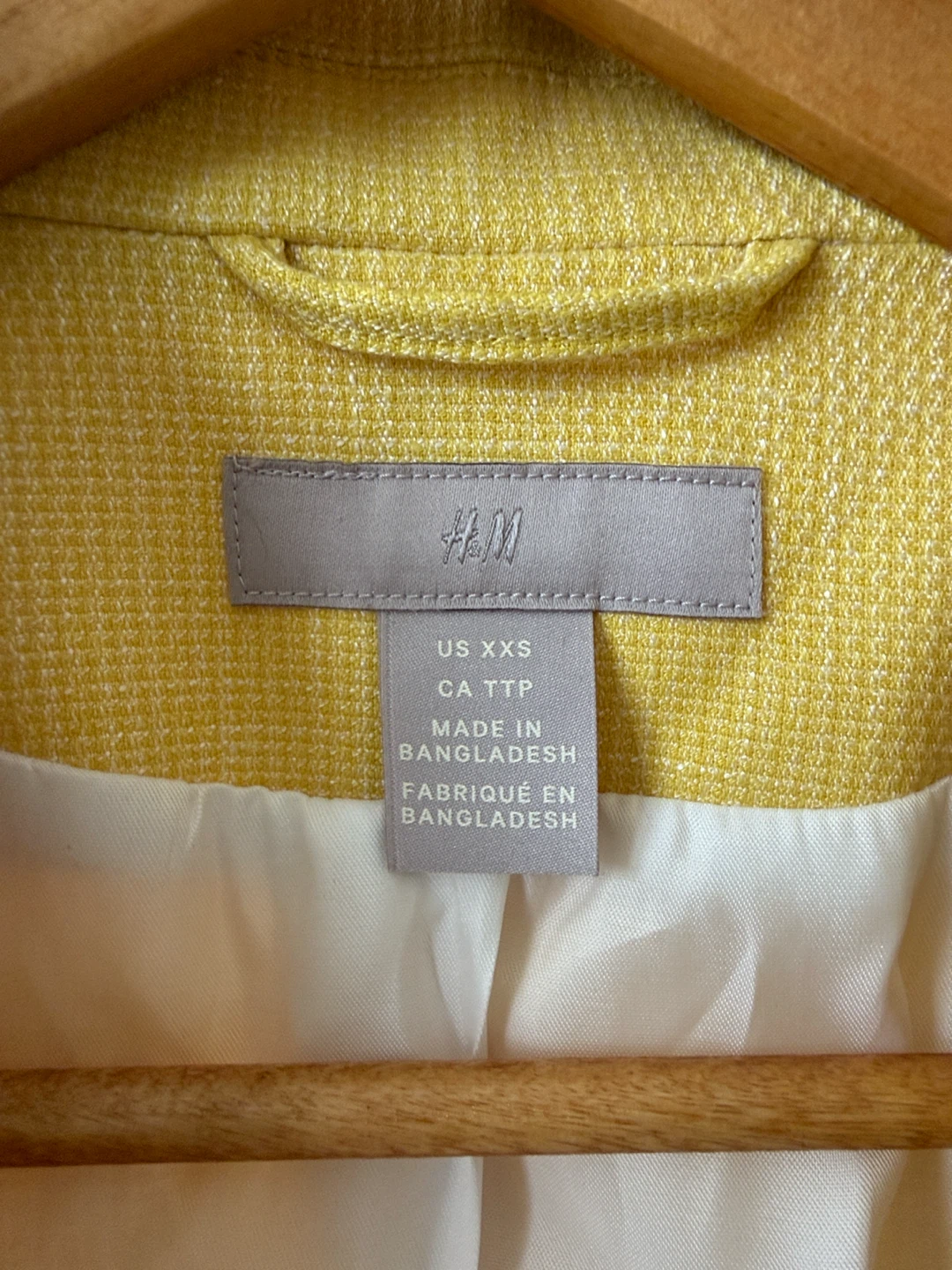 H&M Yellow Blazer, Size XXS 🏈 - photo 3