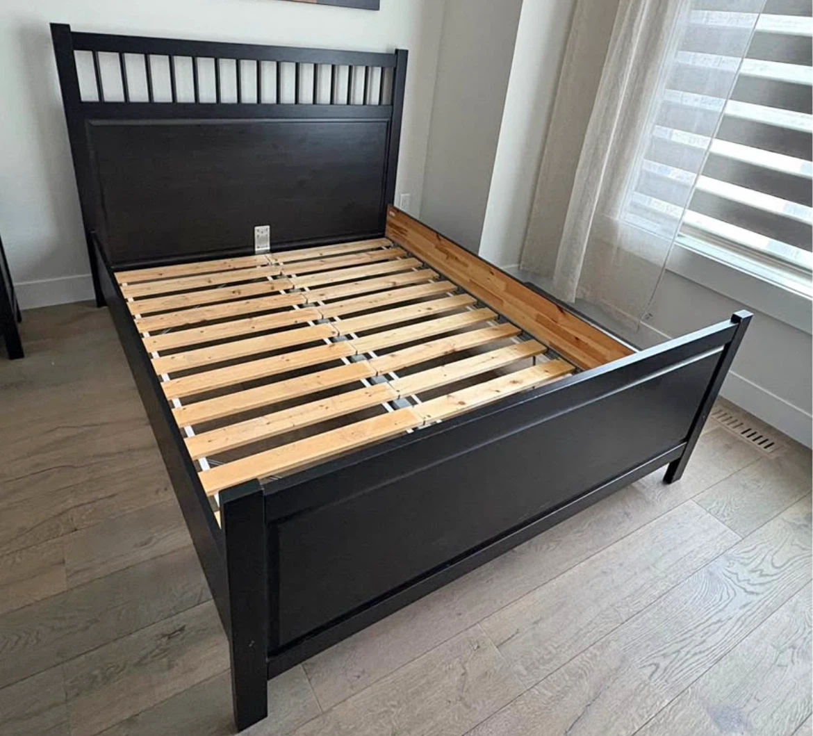 IKEA HEMNES Queen bed frame in black brown