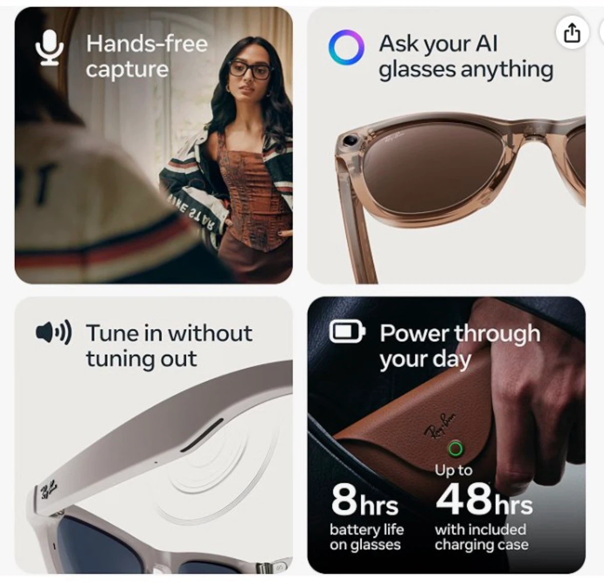 Ray-Ban Meta Wayfarer Gen 2 Smart Glasses - photo 4