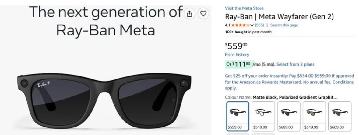 Ray-Ban Meta Wayfarer Gen 2 Smart Glasses - photo 5