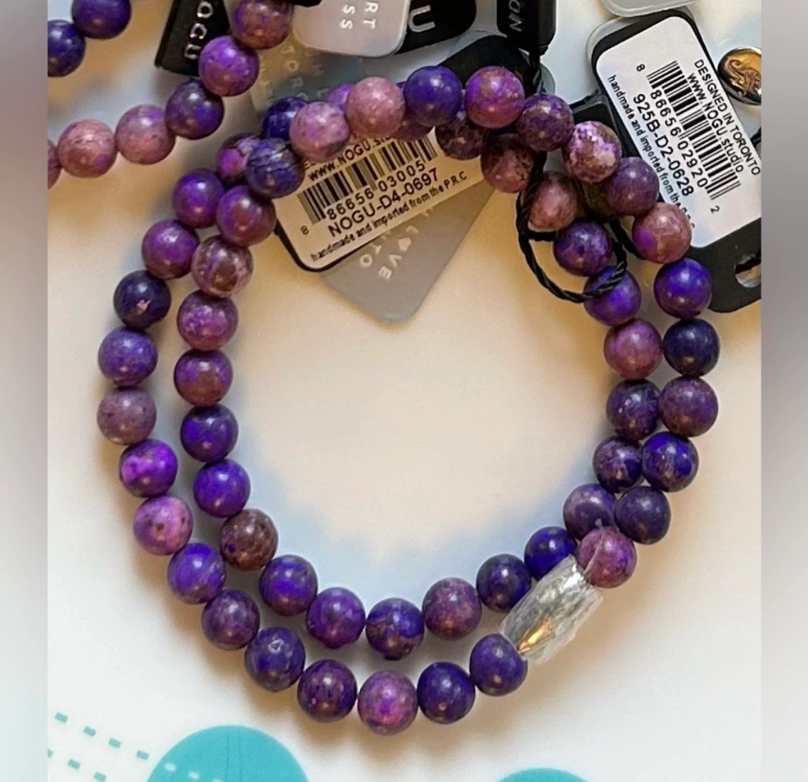💜💜 NOGU Purple Regalite Silver Gemstone Wrap 💜💜 - photo 3