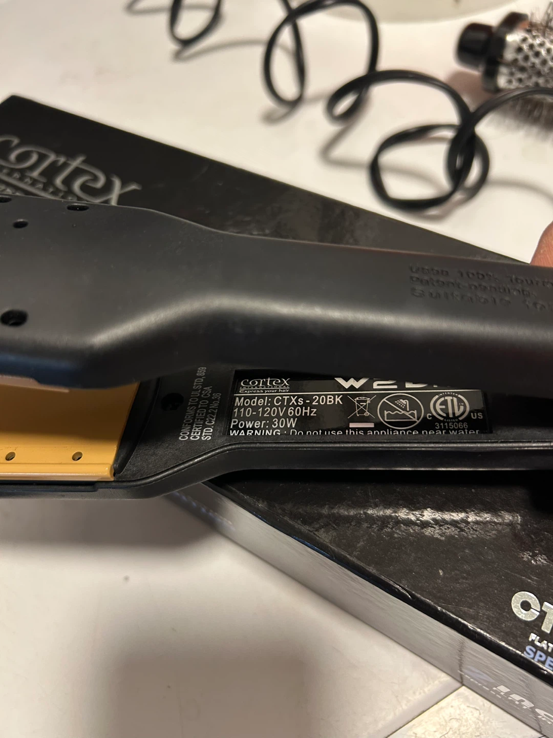 Cortex International Wet 2 Dry Flat Iron CTXs-20BK - photo 3