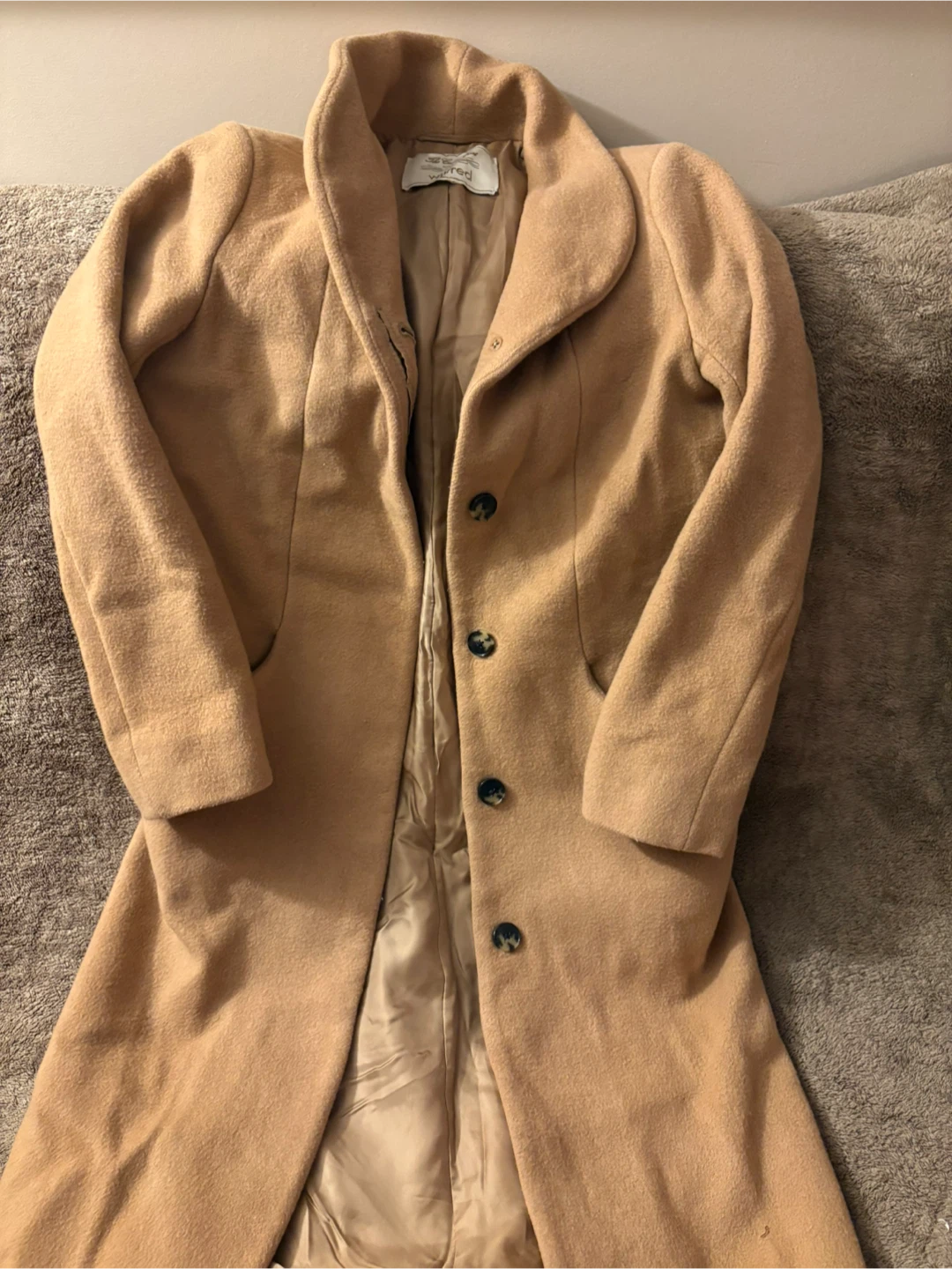 Aritzia Wilfred Cocoon Coat – Camel – Size XS