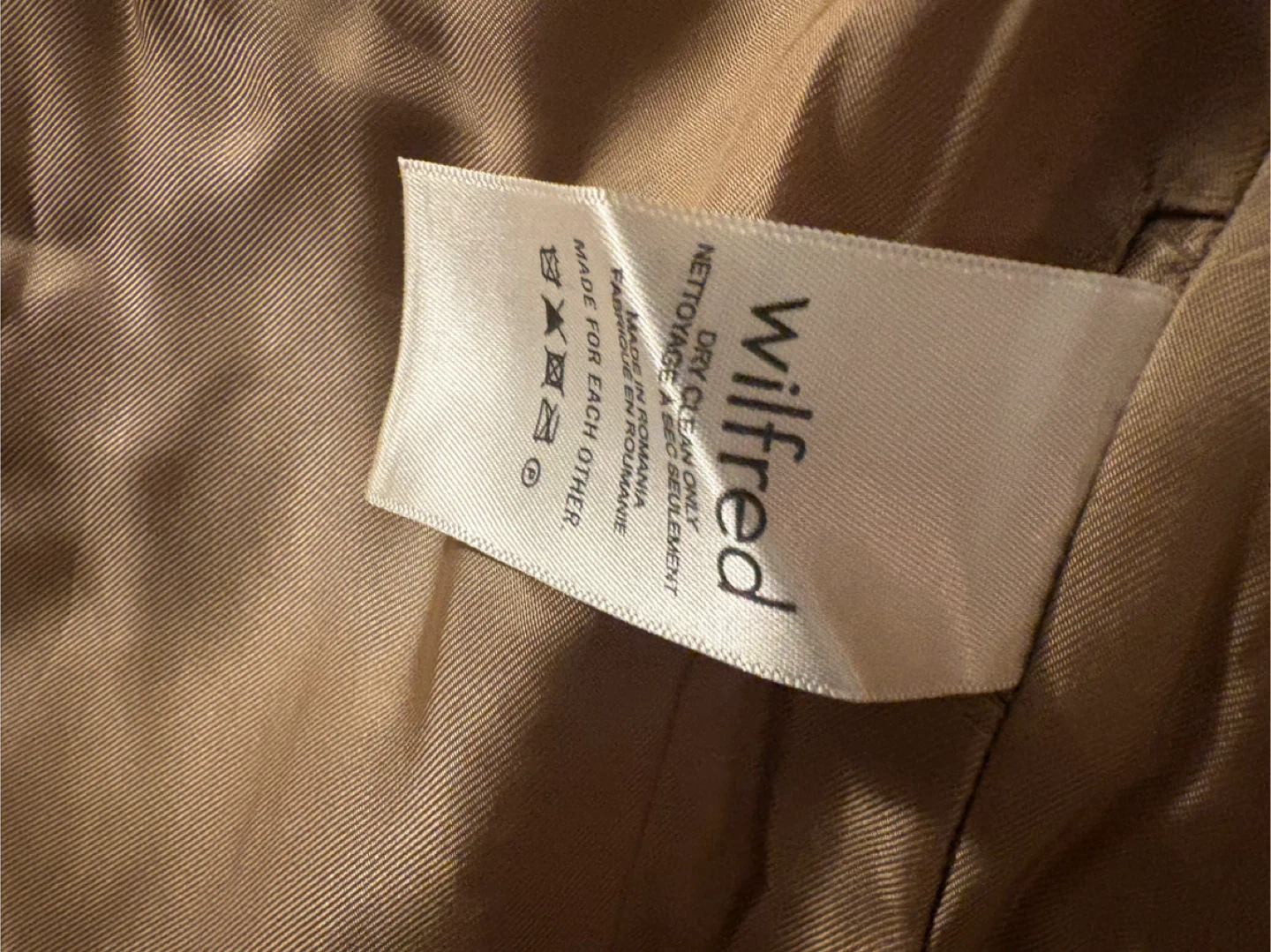 Aritzia Wilfred Cocoon Coat – Camel – Size XS - photo 5