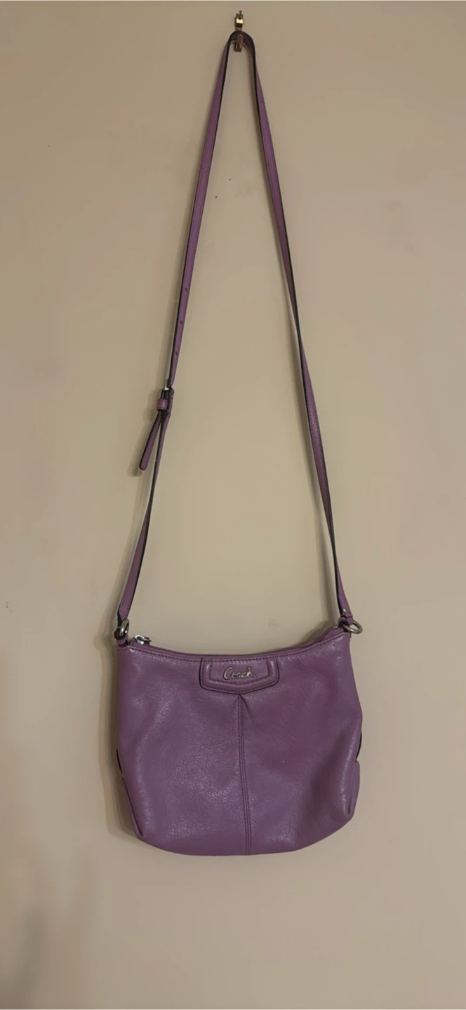 Coach Purple Leather Crossbody Bag
