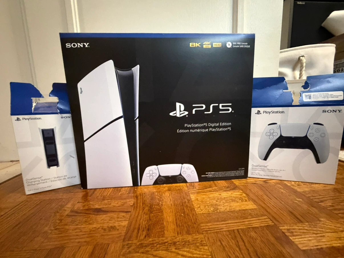 PlayStation 5 Digital Edition with Controller and Station
