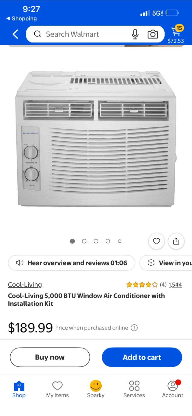 Cool-Living 5,000 BTU Window Air Conditioner 🏈