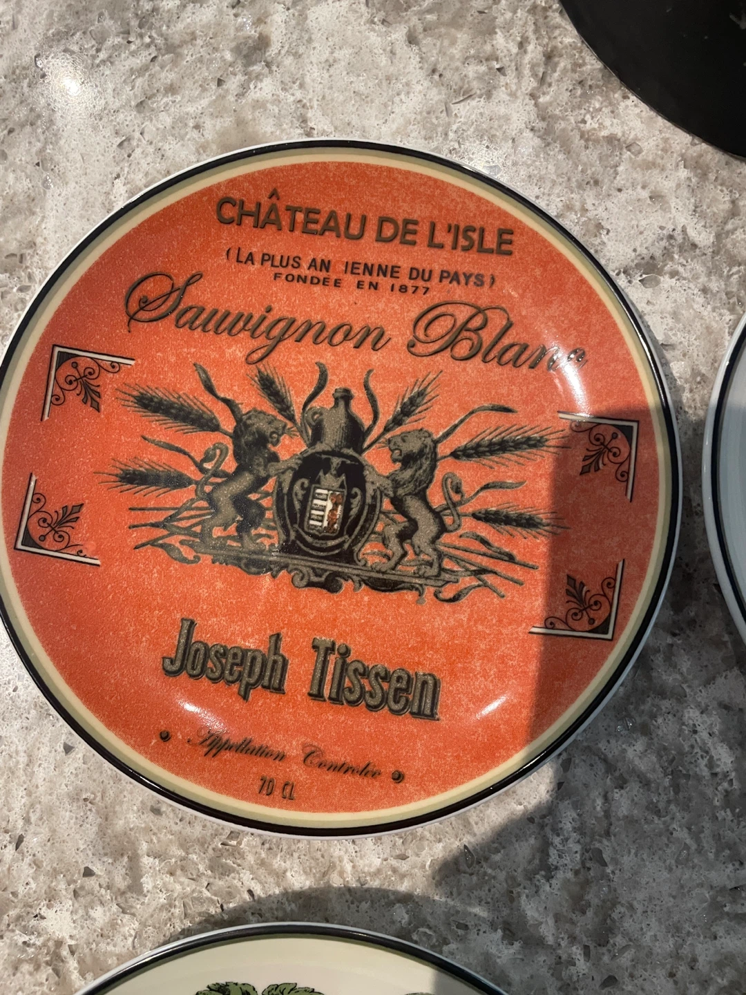 6 Vintage BIA Wine Label Coaster Set - photo 5